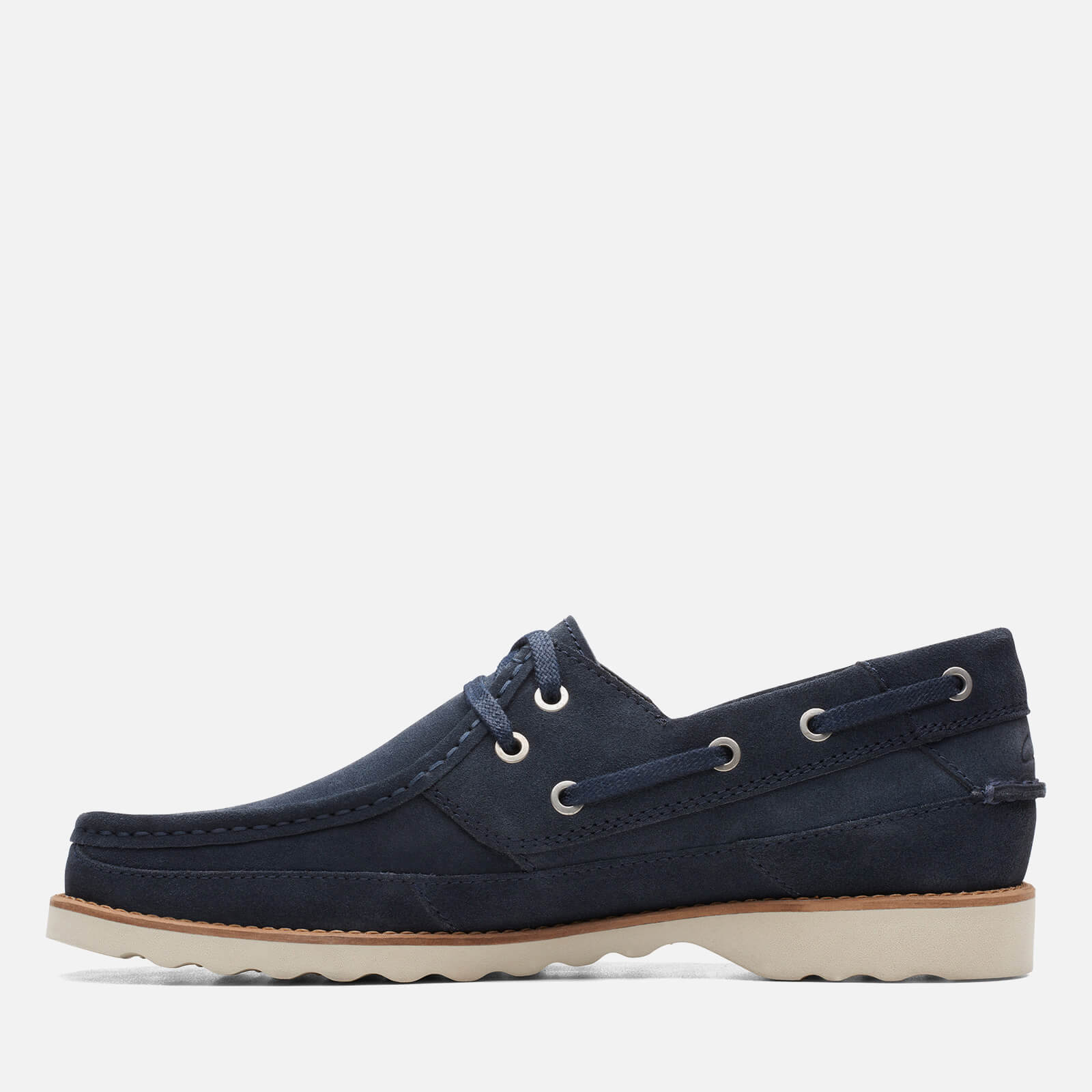 clarks men's durleigh sail suede boat shoes - navy - uk 10