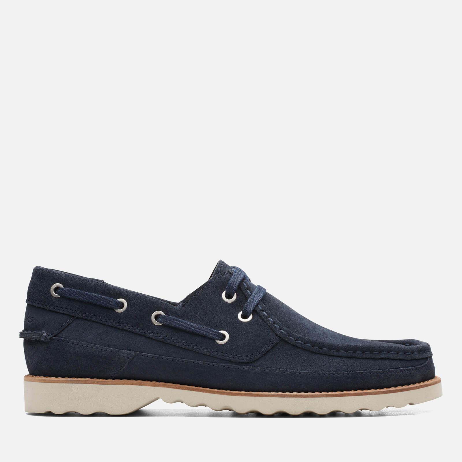 clarks men's durleigh sail suede boat shoes - navy - uk 10