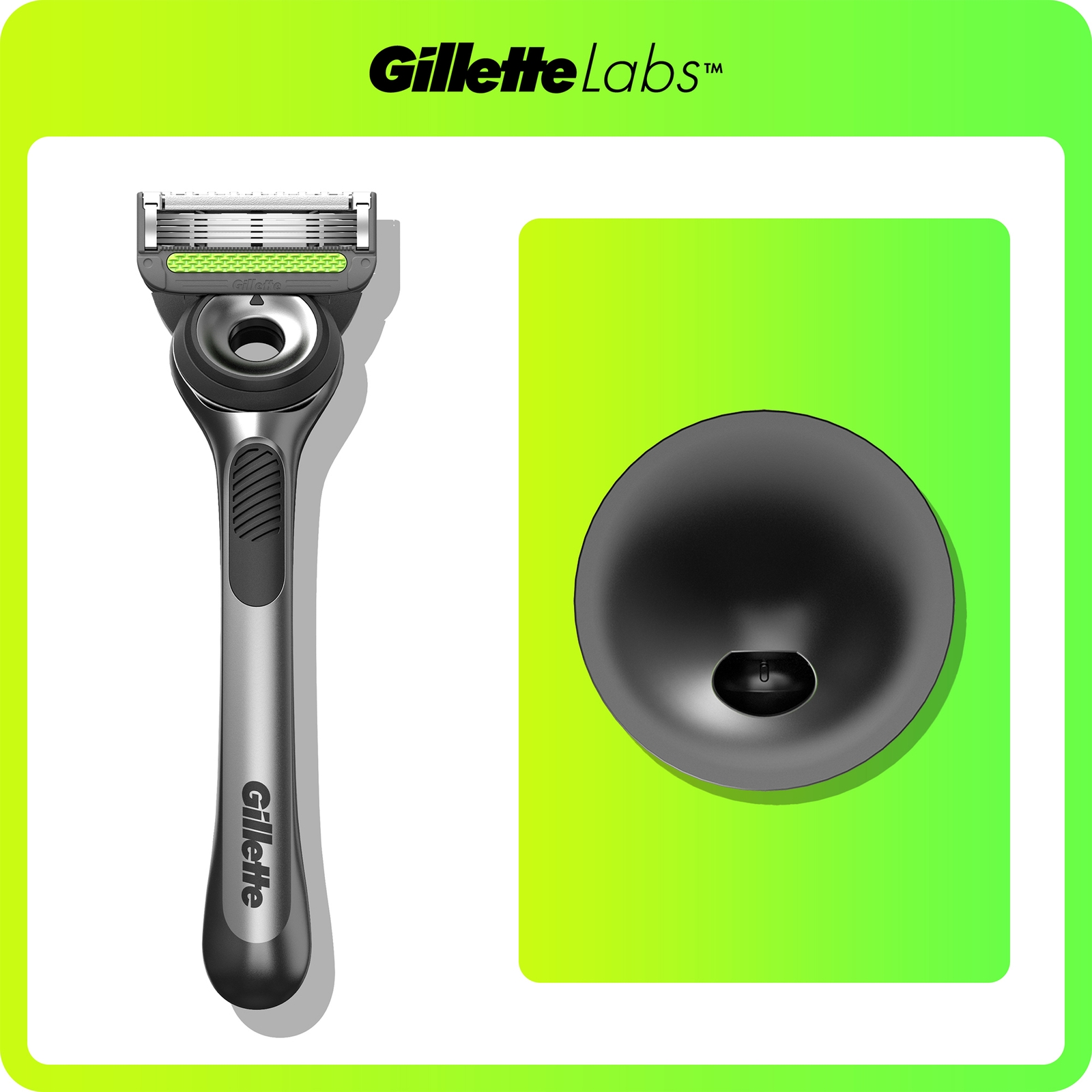 Gillette Labs Razor with Exfoliating Bar Silver