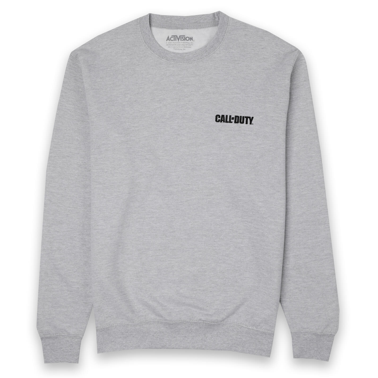 Call Of Duty Logo Embroidered Unisex Sweatshirt - Grey - S - Grey