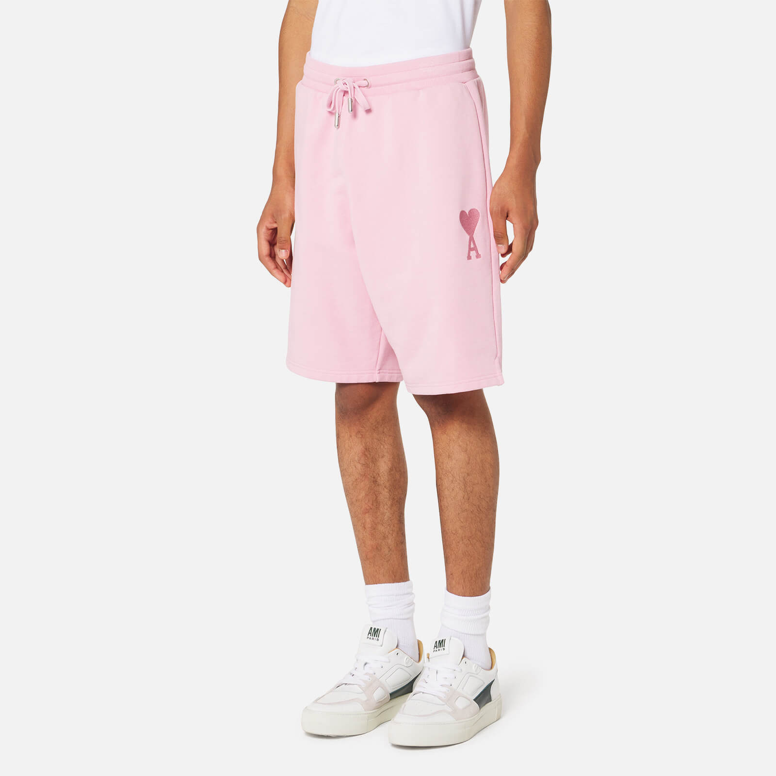 AMI Men's De Coeur Track Shorts - Pale Pink - S