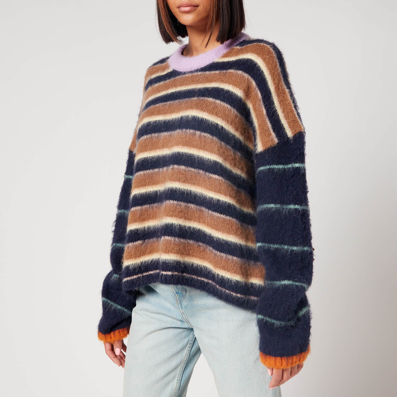 Stine Goya Women's Lucs Stripes Fluffy Knit Jumper - Stripes Multi - XS