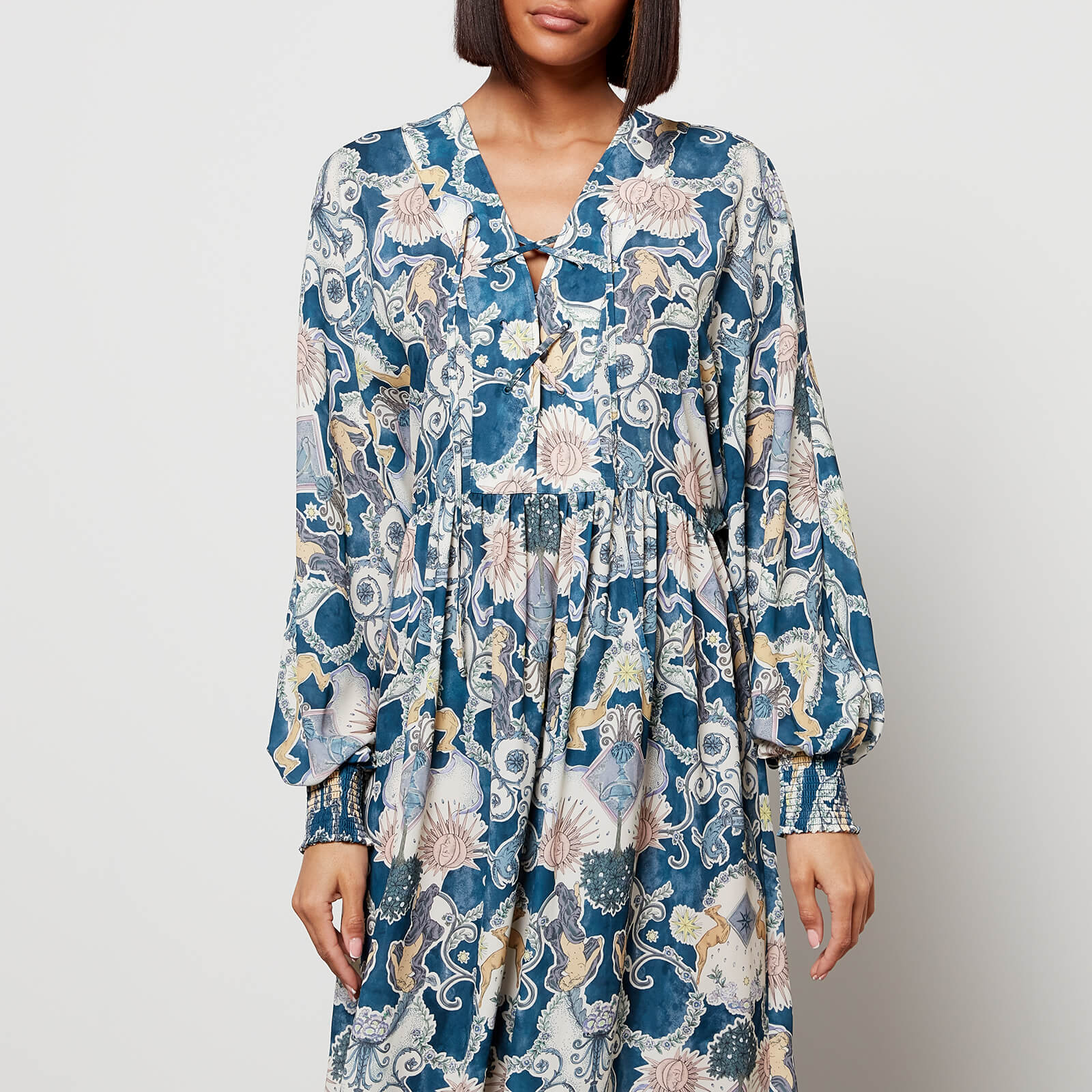 See By Chloé  See By Chloe Women's Lovers Print Midi Floral Dress - Multicolor Blue - Eu38/uk10 Chs22sro20026 General Clothing, Blue
