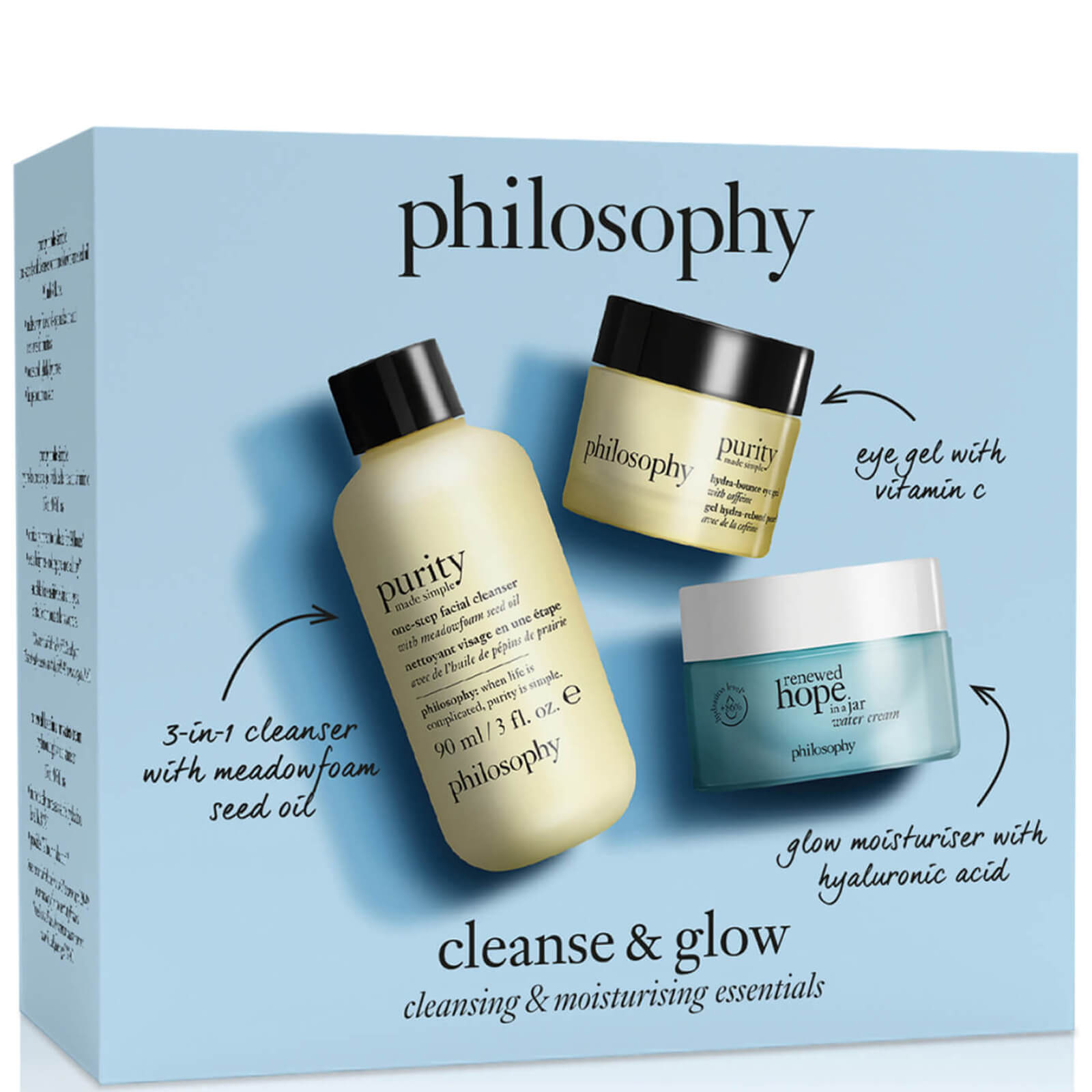 

philosophy LOOKFANTASTIC Exclusive Cleanse and Glow Skincare Trial Set