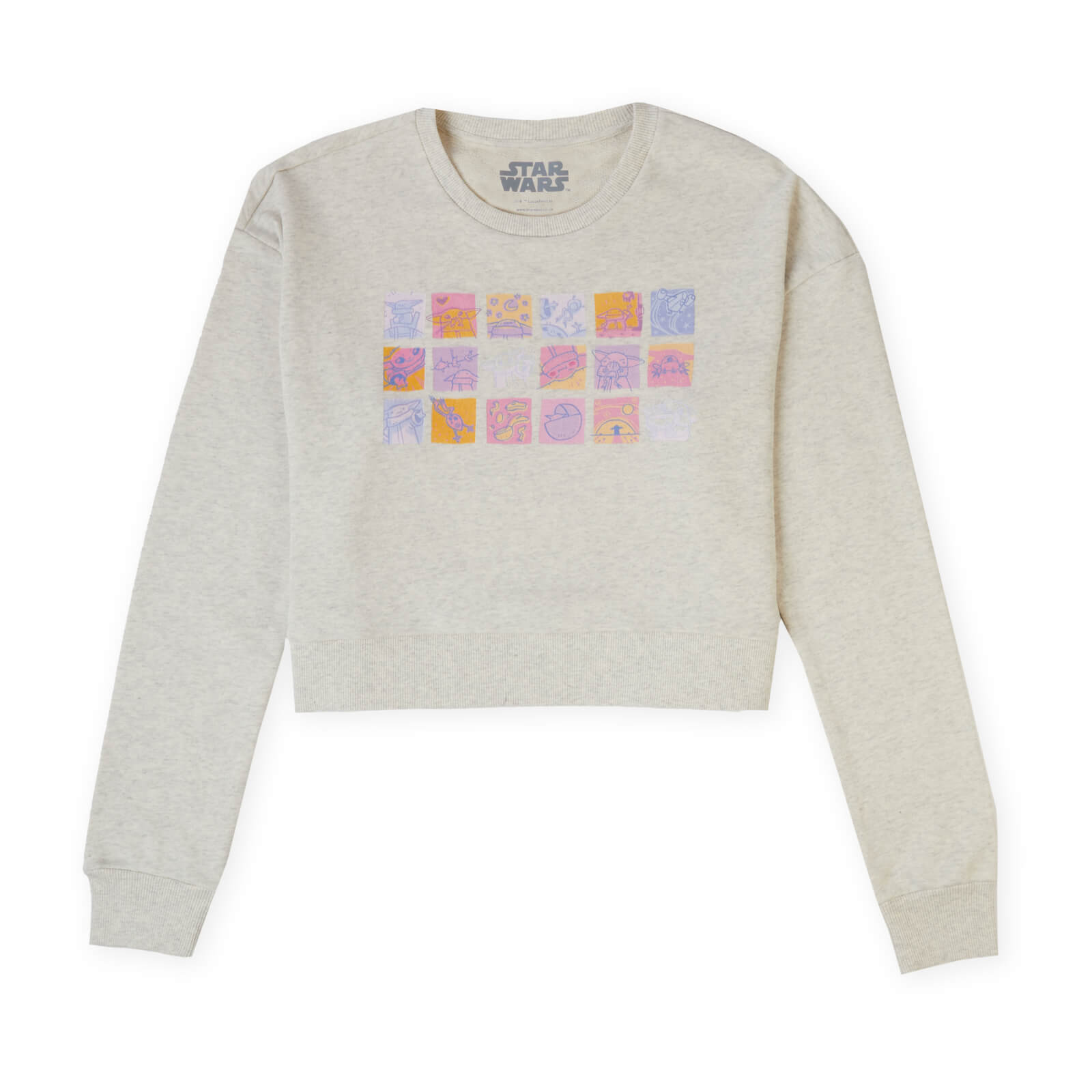 

Star Wars Moments Women's Cropped Hoodie - Ecru Marl - M - Ecru marl