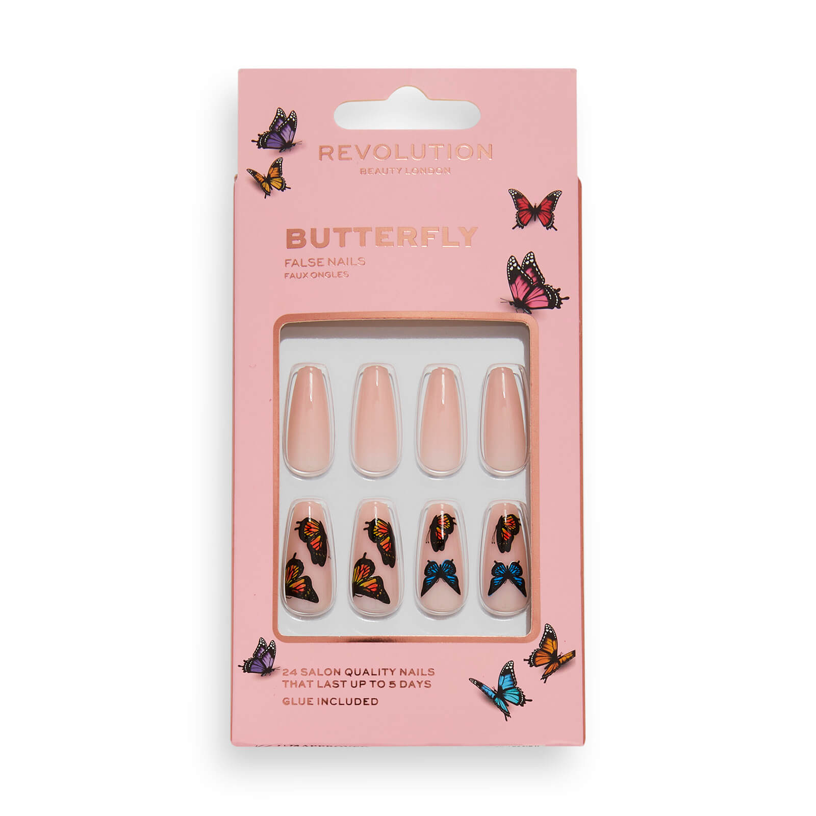 Image of Makeup Revolution Flawless False Nails - Butterfly