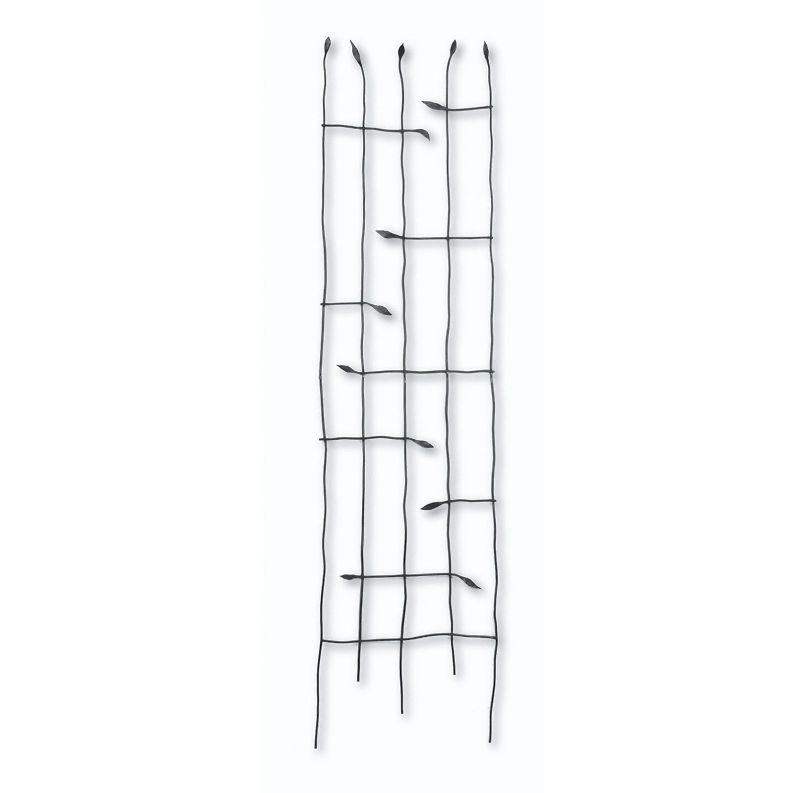 Photo of Panacea Forged Twig With Leaves Garden Trellis - Black - 184 X 59cm