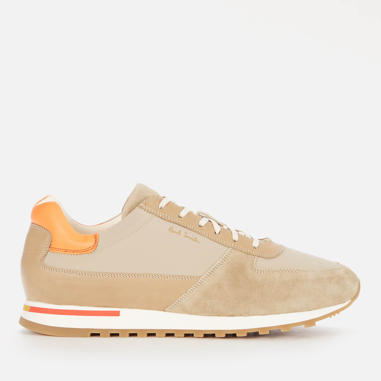 Paul Smith Men's Velo Leather Running Style Trainers - Sand - UK 7