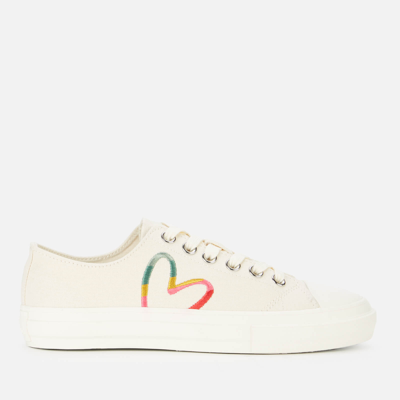 Paul Smith Women's Kinsey Canvas Trainers - White Heart - UK 3