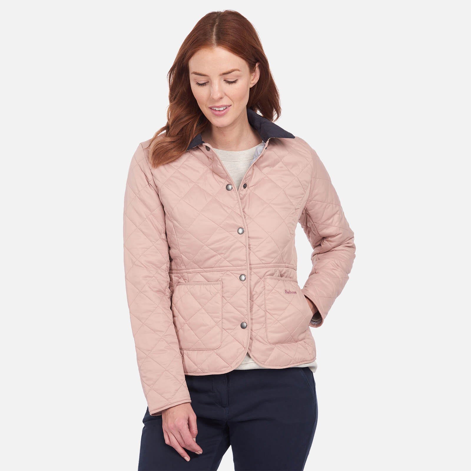 Barbour Women's Deveron Quilted Jacket - Pale Pink - UK 14