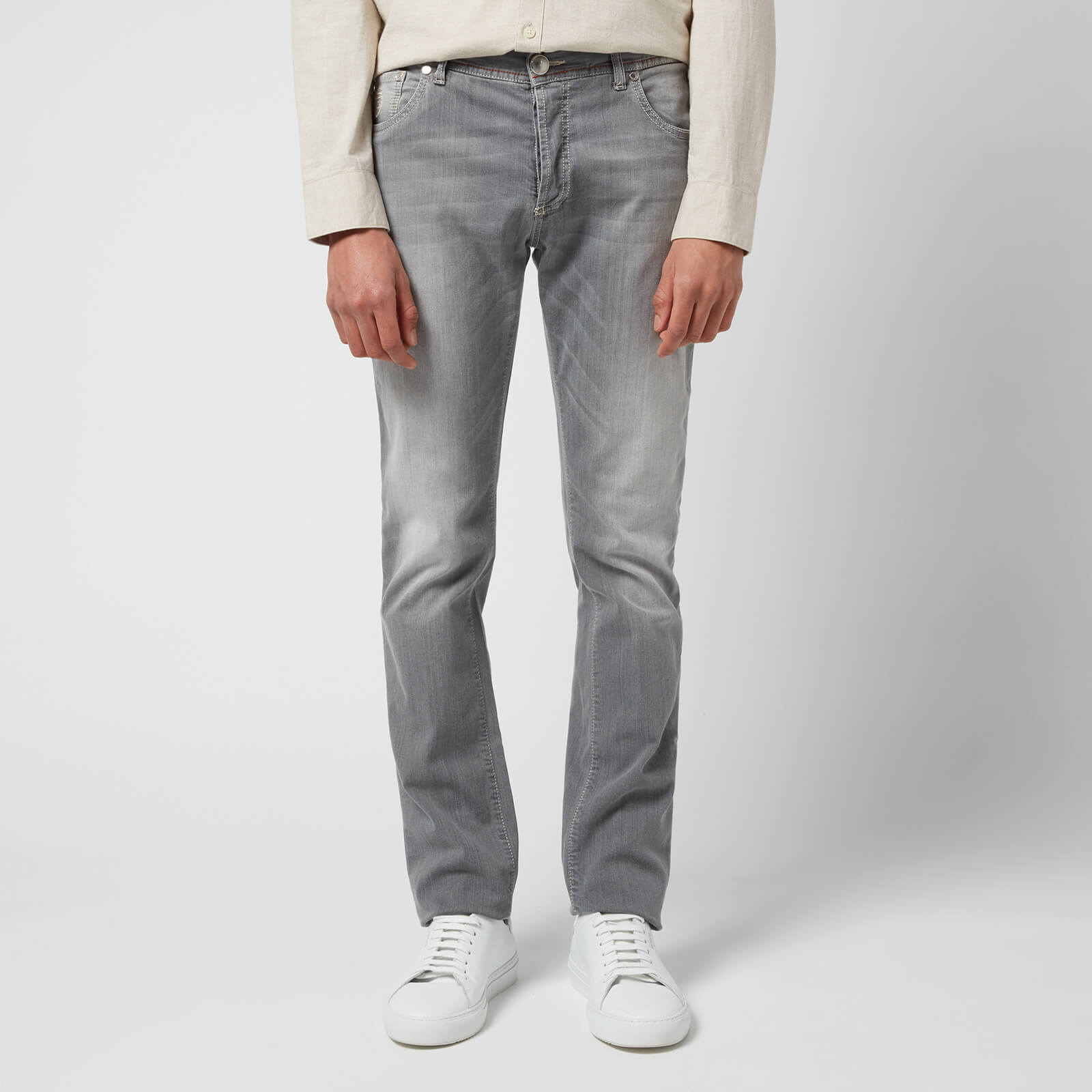 Richard J Brown Men's Tokyo Stretch Denim Slim Jeans - Soft Grey - W32