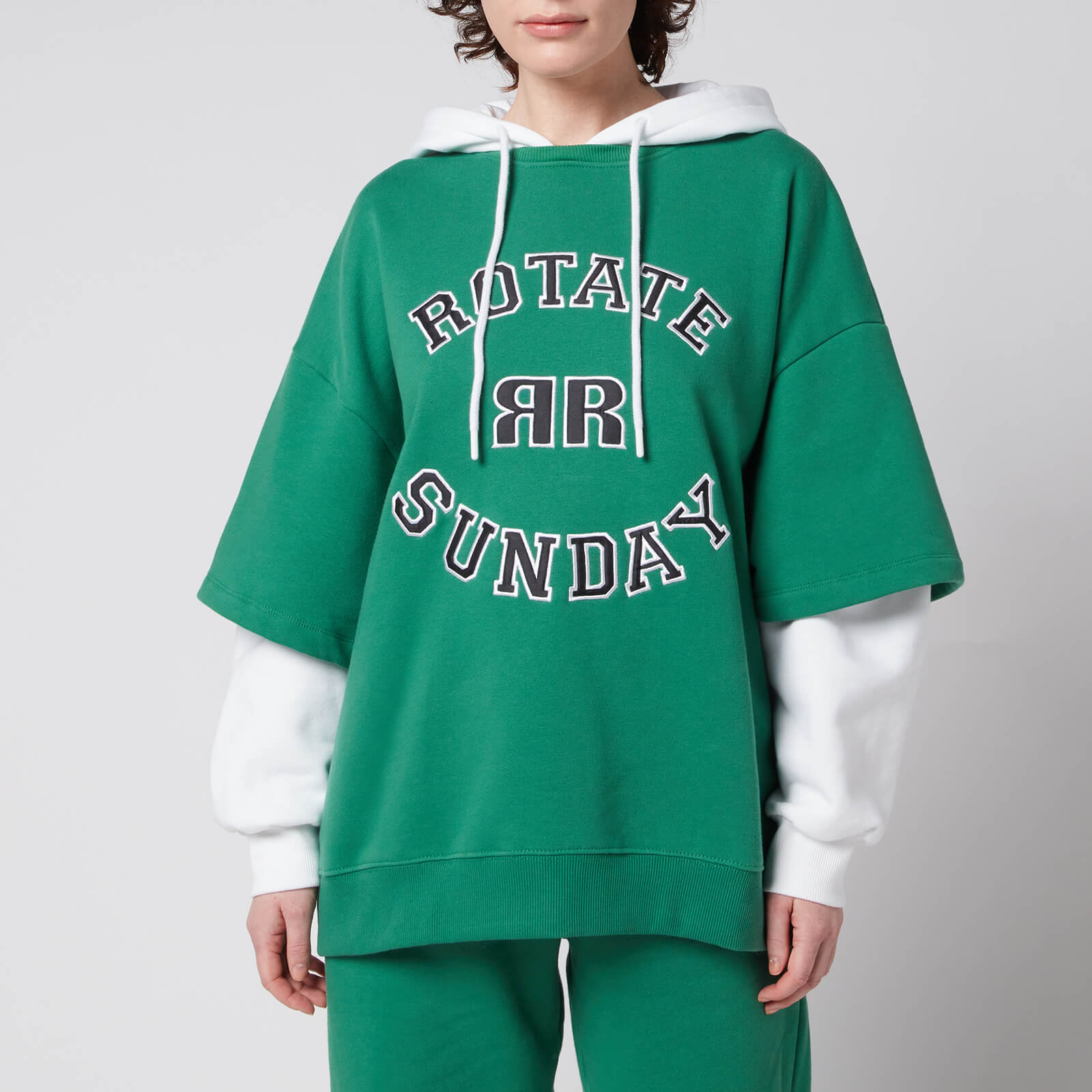 ROTATE Birger Christensen Women's Amalie Hoodie - Foliage Green Comb - S