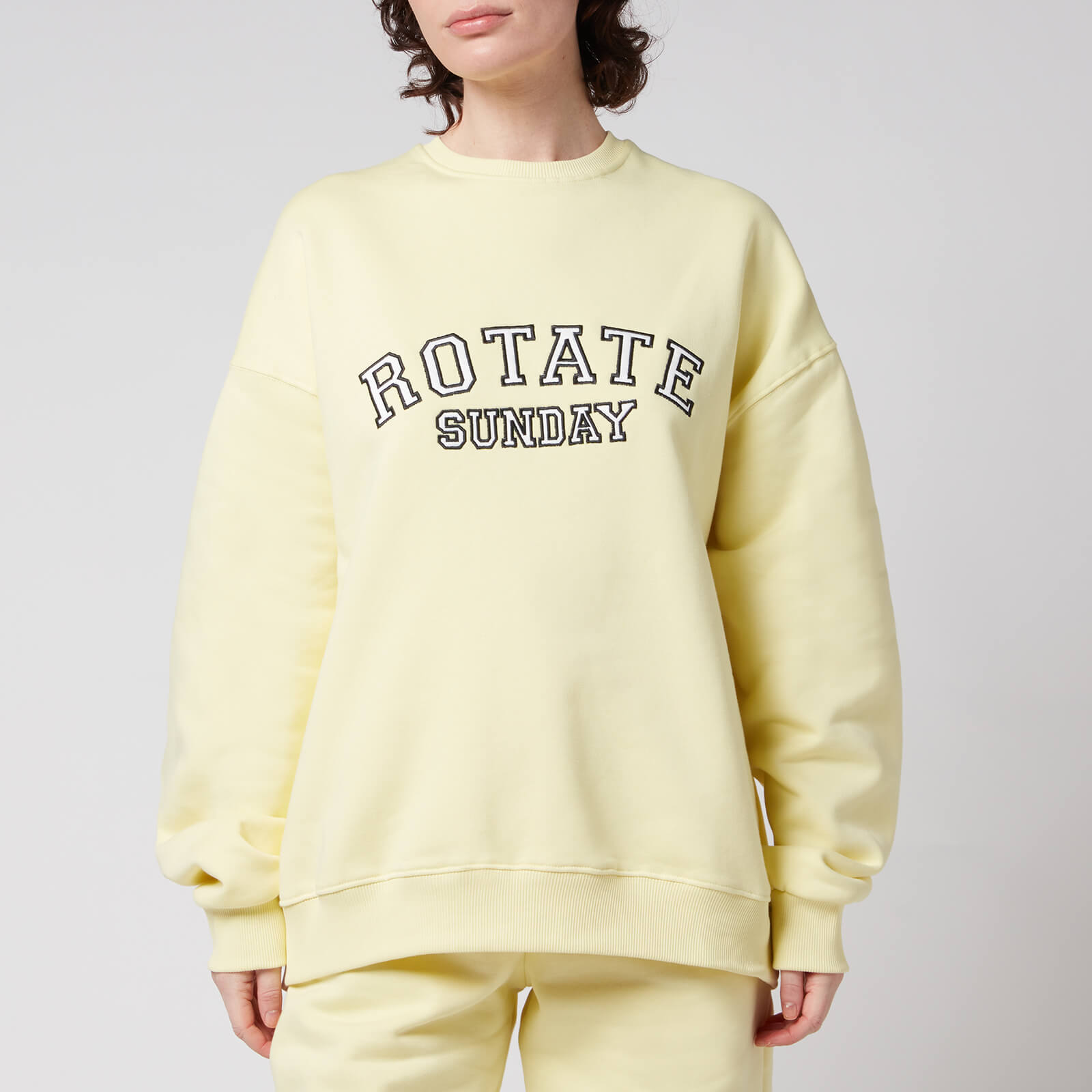 ROTATE Birger Christensen Women's Iris Crewneck Sweatshirt - Wax Yellow - XS