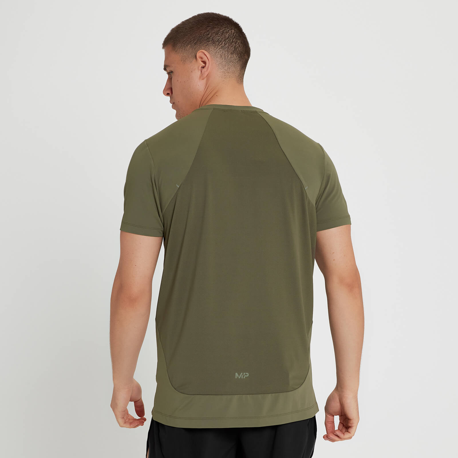 mp men's velocity ultra short sleeve t-shirt - army green - xs