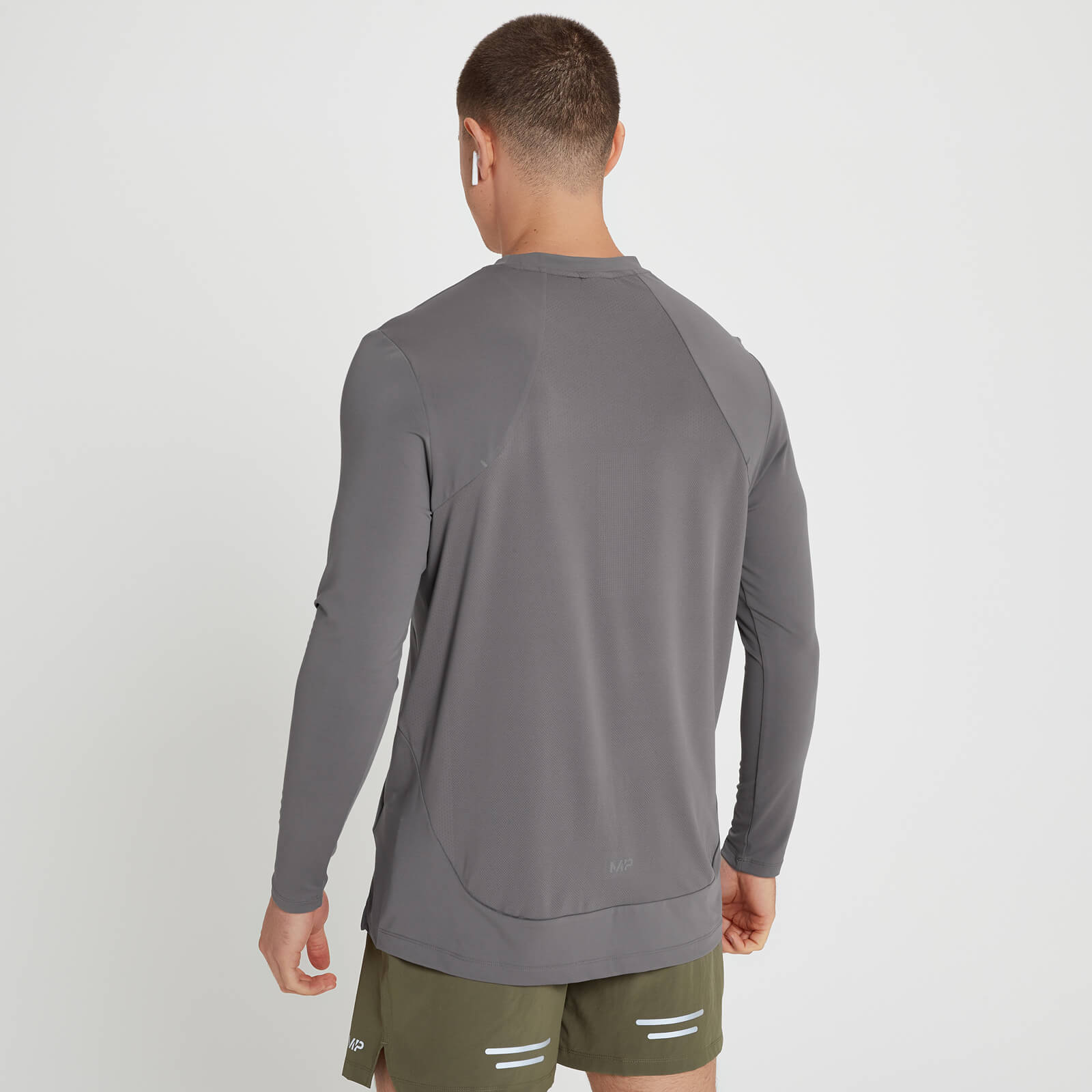 5059883146447 - Herren Velocity Ultra Langarm-Top – Kieselgrau - XS