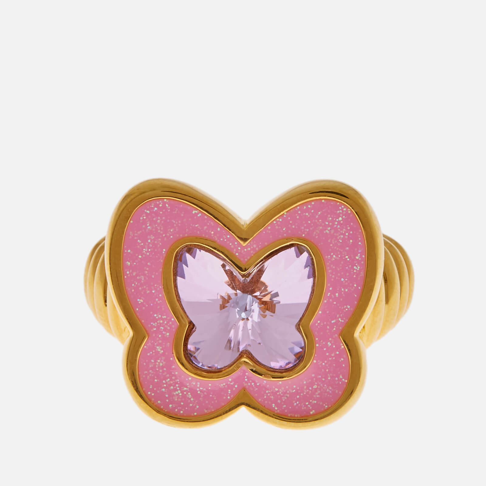 July Child Women's Y2K Butterfly Ring - Pink - UK 7