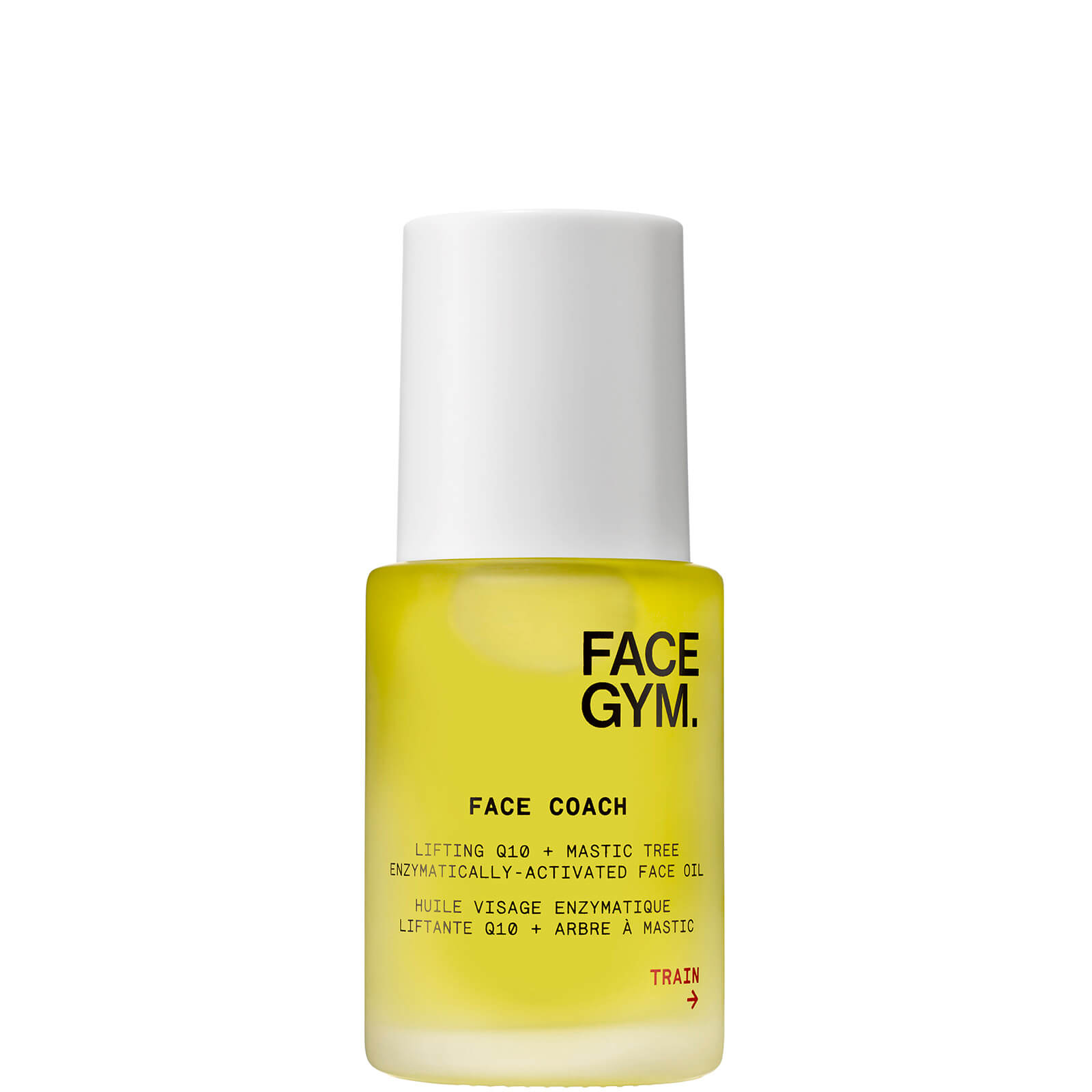 facegym face coach lifting q10 and mastic tree enzymatically-activated face oil (various sizes) - 30ml uomo