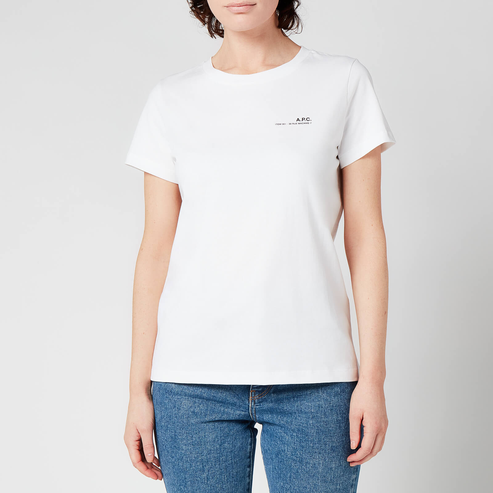 A.P.C. Women's Small Logo T-Shirt - White - XS