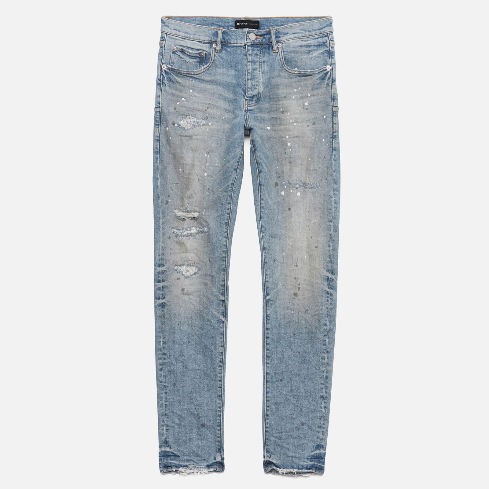 Purple Brand Men's Destroyed Denim Jeans - Worn Light Indigo - W33
