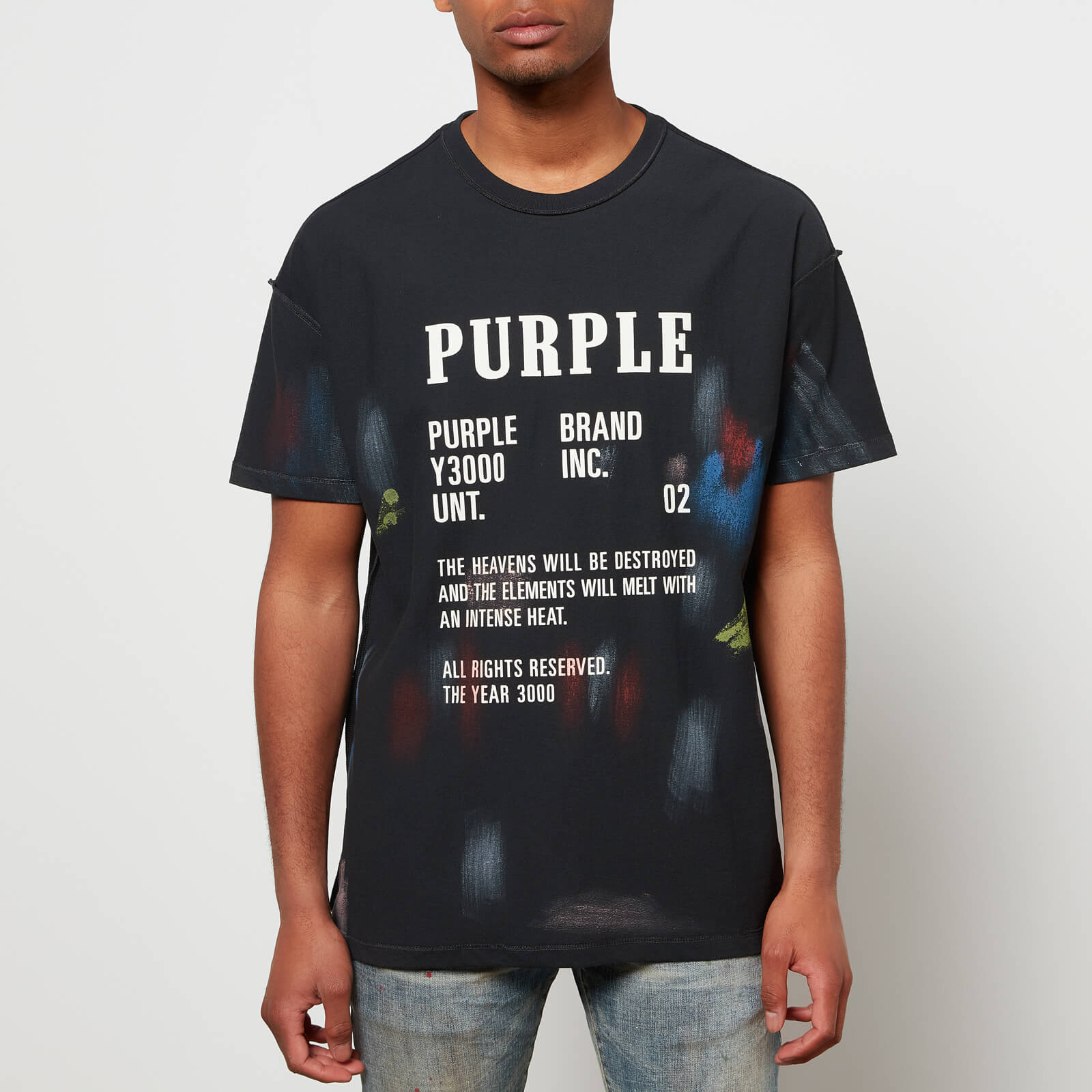Purple Brand Men's Painted History T-Shirt - Black - S