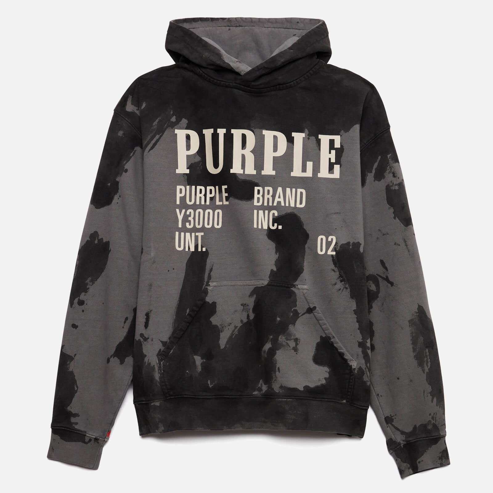 Purple Brand Men's Bleached Monument Hoodie - Black - M