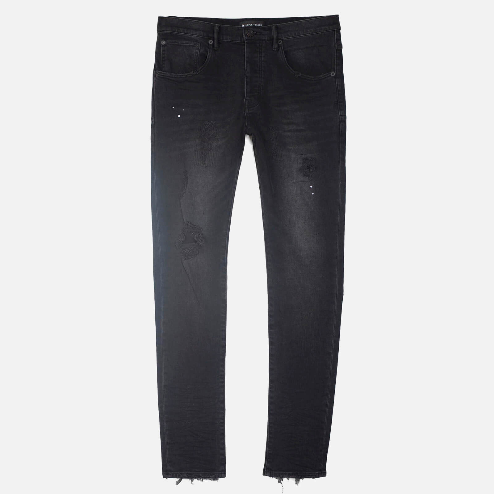 Purple Brand Men's Repair Dropped Fit Denim Jeans - Black Resin - W30