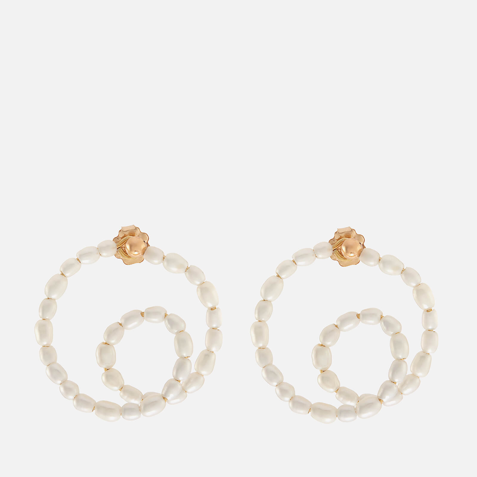 Kara Yoo Women's Rosa Swirl Hoops - Gold