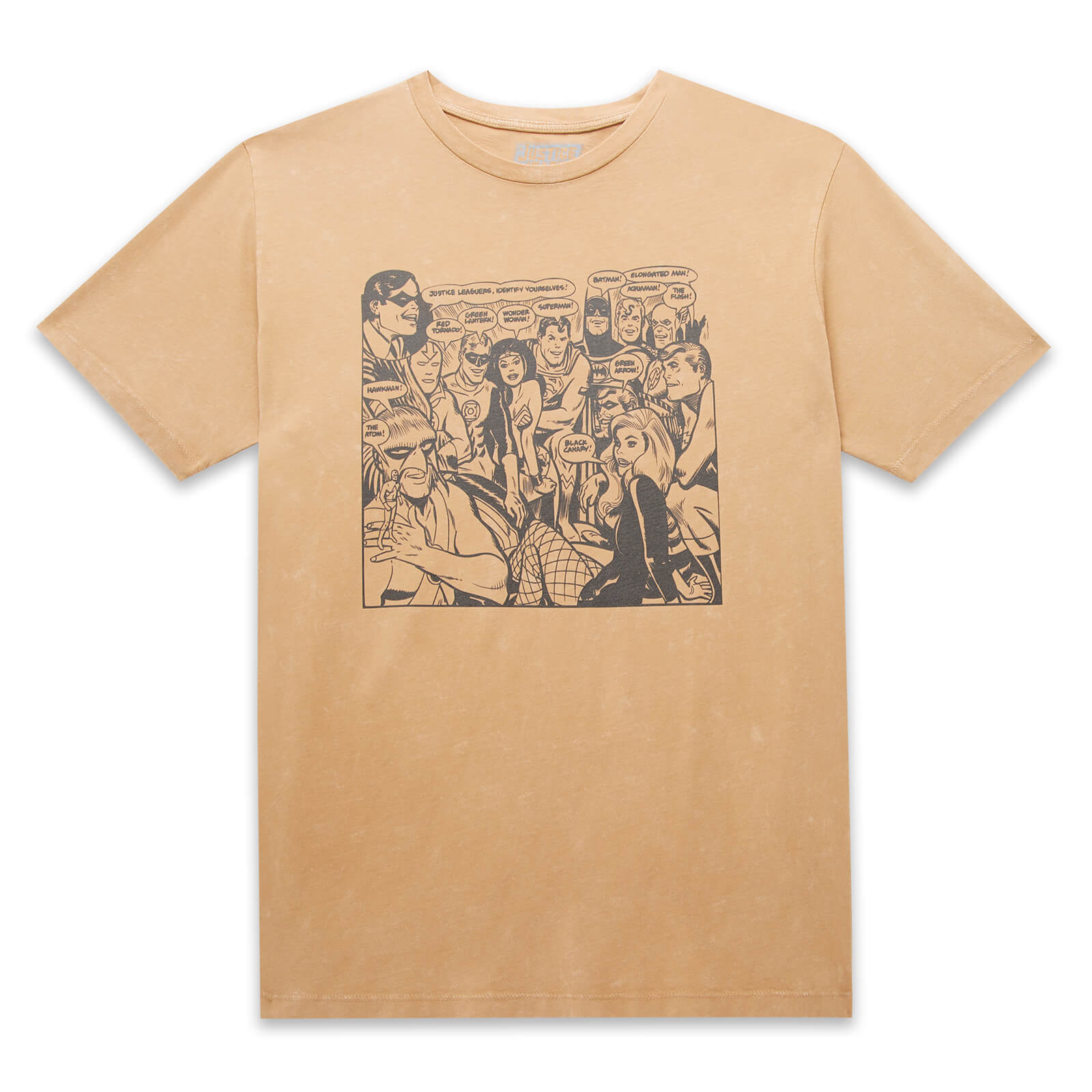 

Justice League Unisex T-Shirt - Tan Acid Wash - S - Tan Acid Wash