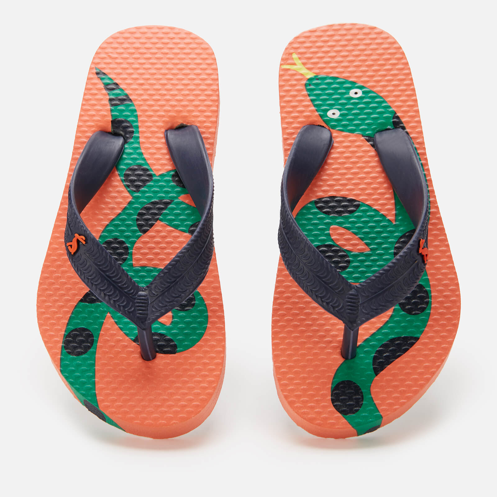 Joules Kids' Lightweight Summer Sandals - Orange Snake - UK 12 Kids
