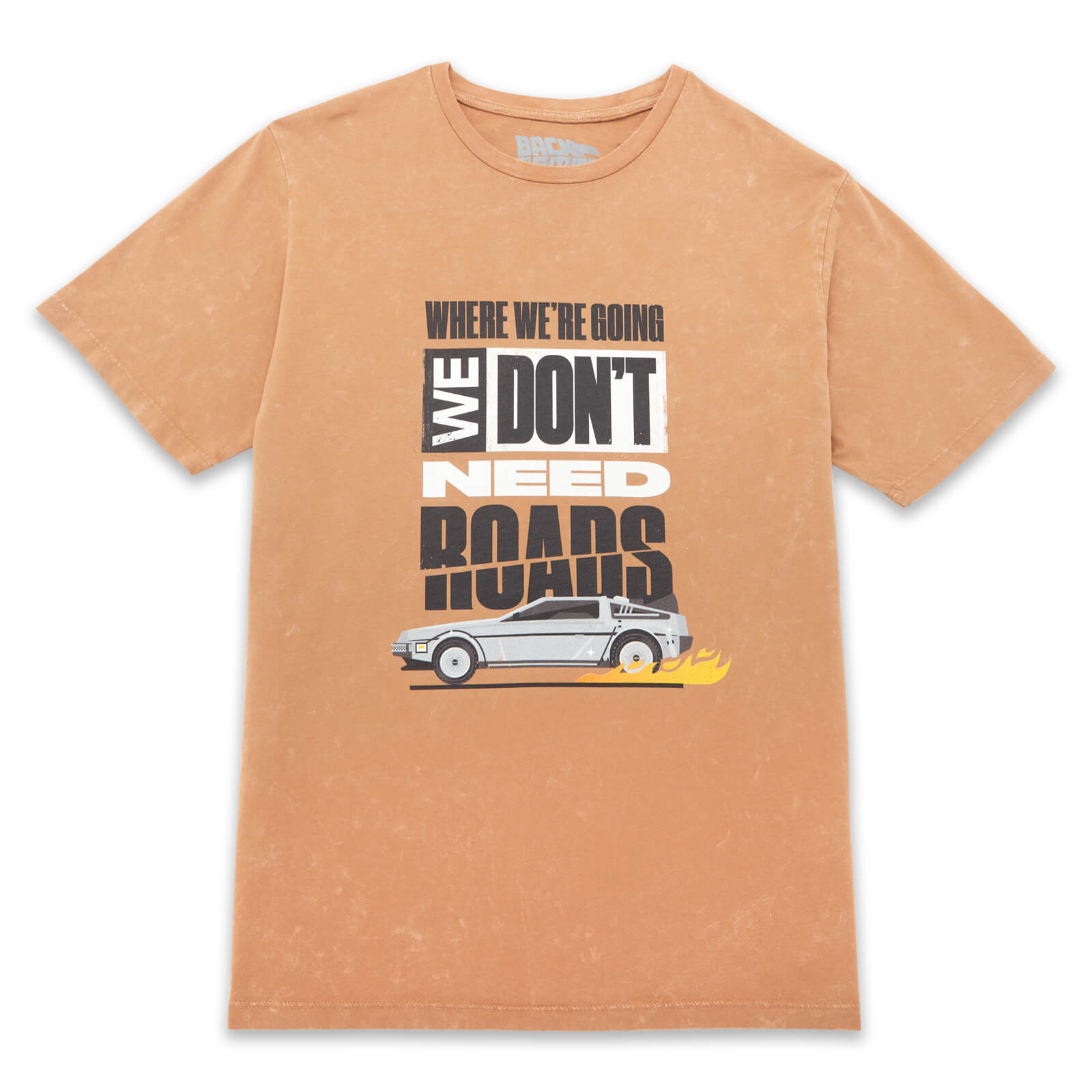 Back To The Future Where We're Going We Don't Need Roads Unisex T-Shirt - Tan - S - Tan