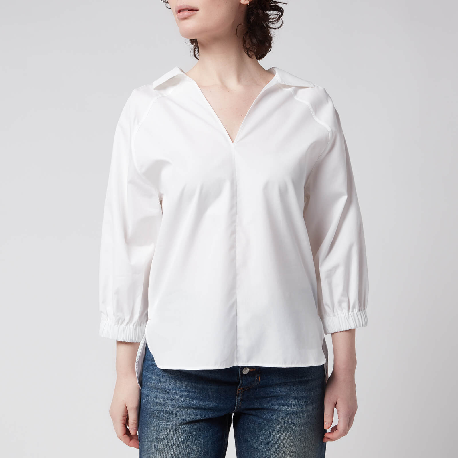 Marni Women's V-Neck Collar Shirt - Lily White - IT42/UK10