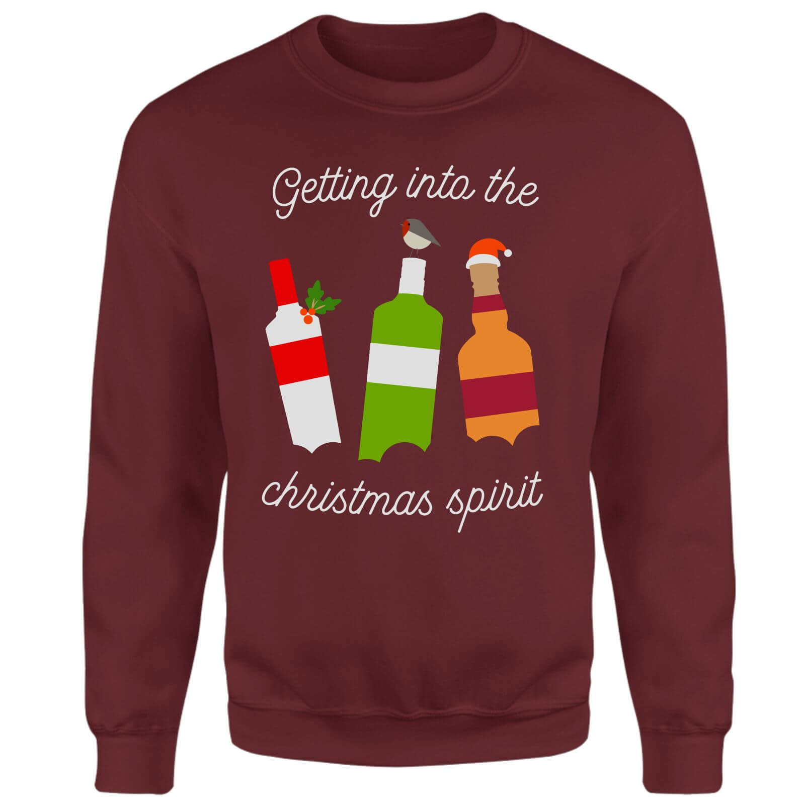 In The Christmas Spirits Unisex Sweatshirt - Burgundy - S - Burgundy