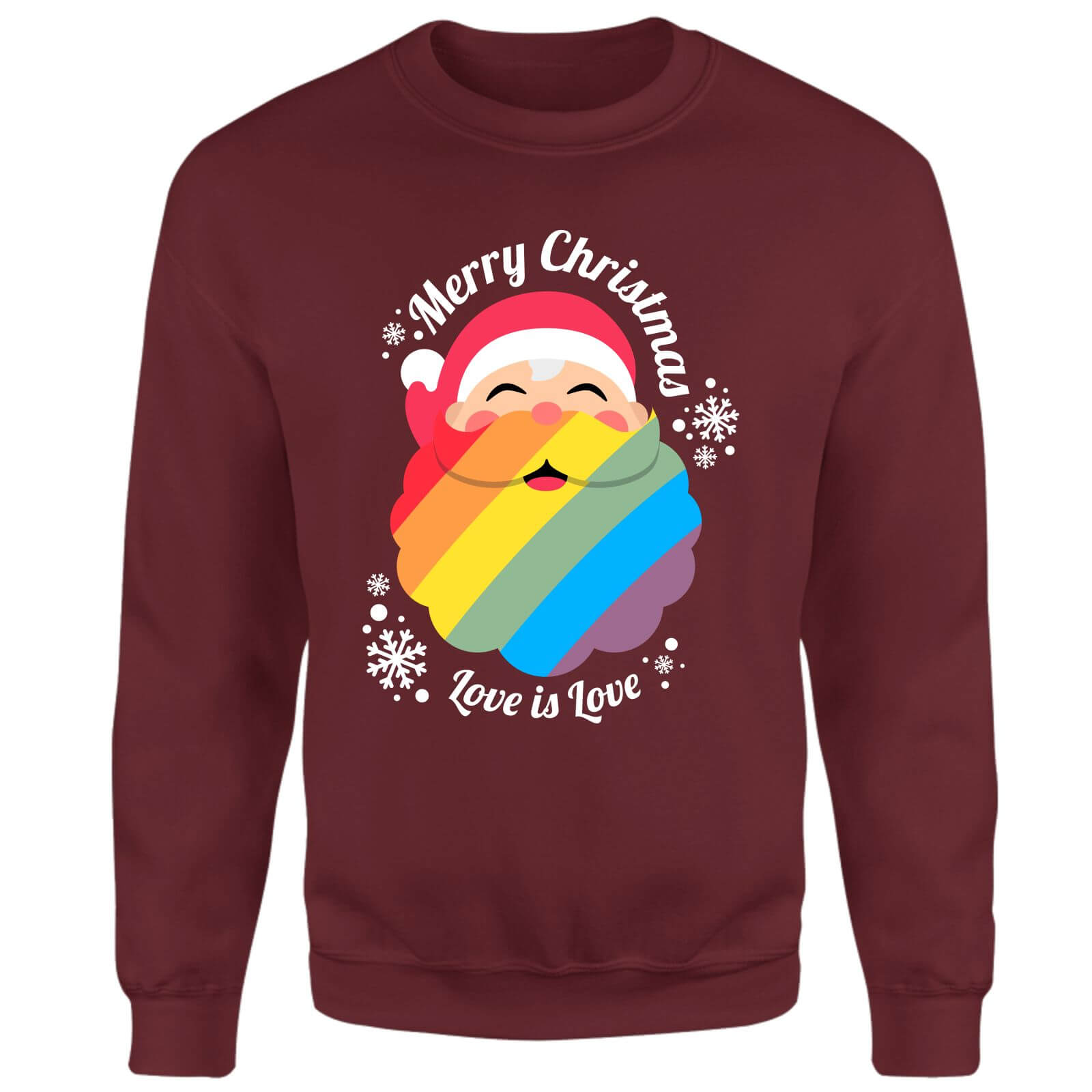 LGBTQ+ Santa Unisex Sweatshirt - Burgundy - S - Burgundy
