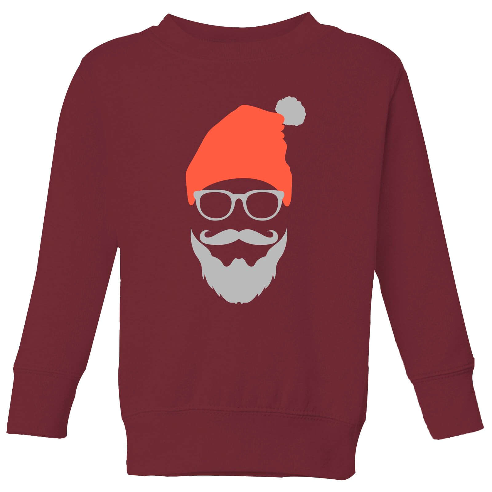 Trendy Santa Kids' Sweatshirt - Burgundy - 3-4 Years - Burgundy