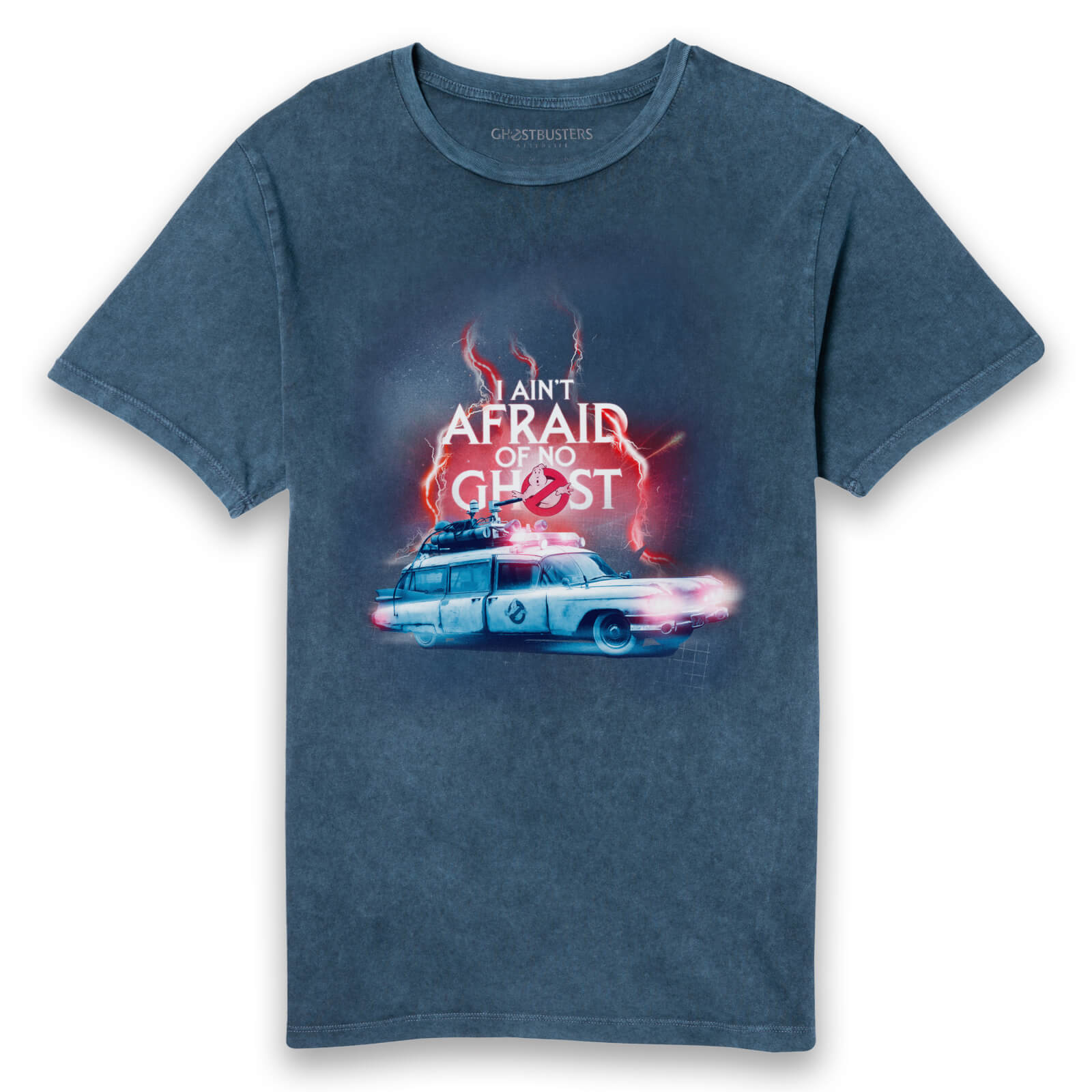 

Ghostbusters I Ain't Afraid Of No Ghost Unisex T-Shirt - Navy Acid Wash - XL - Navy Acid Wash