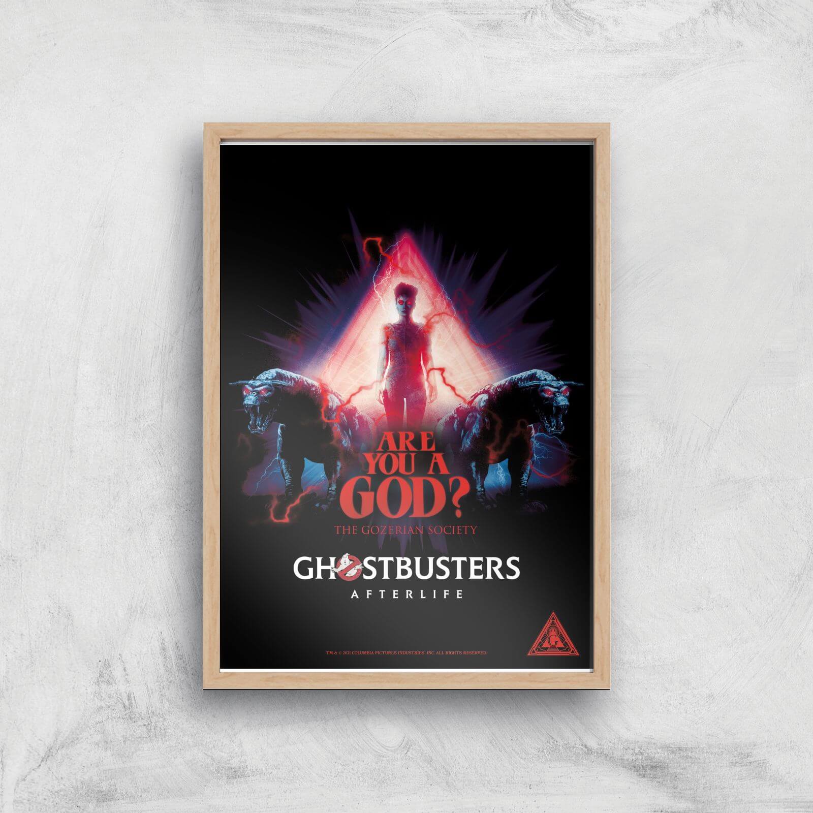 

Ghostbusters Are You A God Giclee Art Print - A2 - Wooden Frame