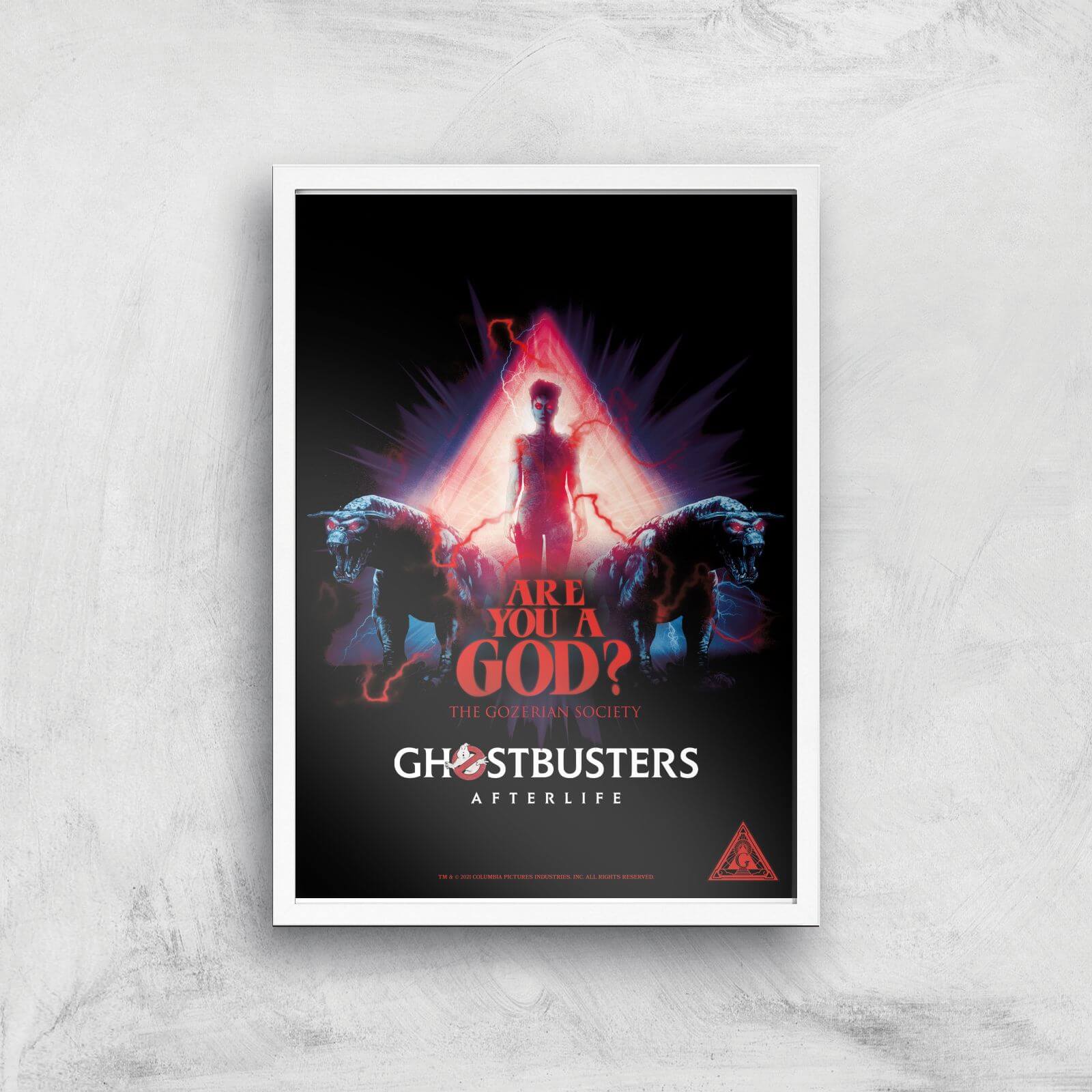 

Ghostbusters Are You A God Giclee Art Print - A2 - White Frame
