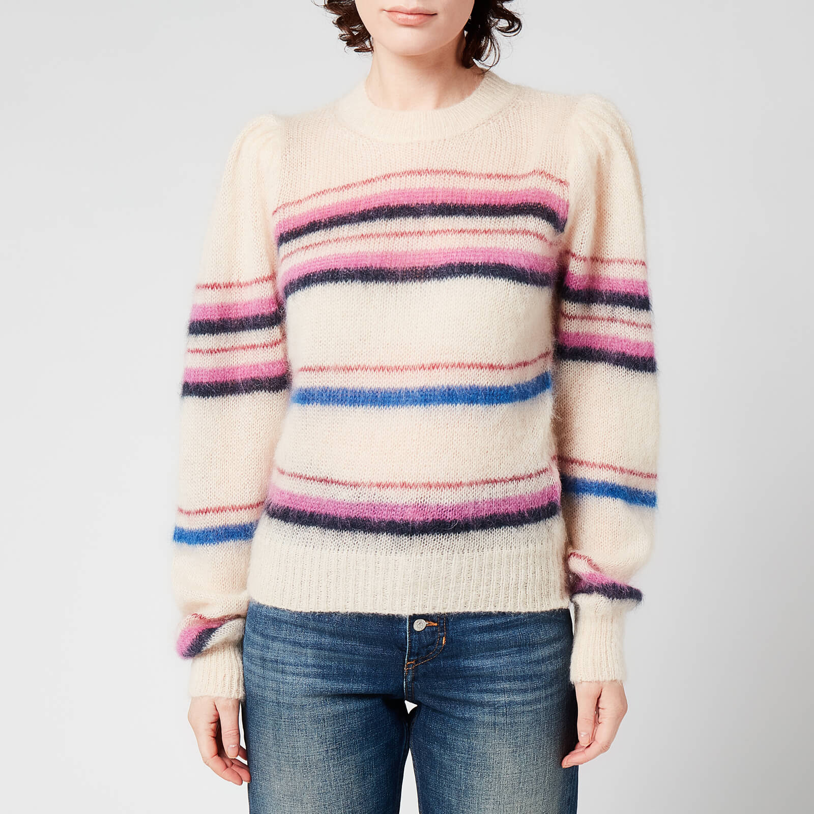 Isabel Marant Étoile Women's Debie Jumper - Pink/Ecru - FR 34/UK 6