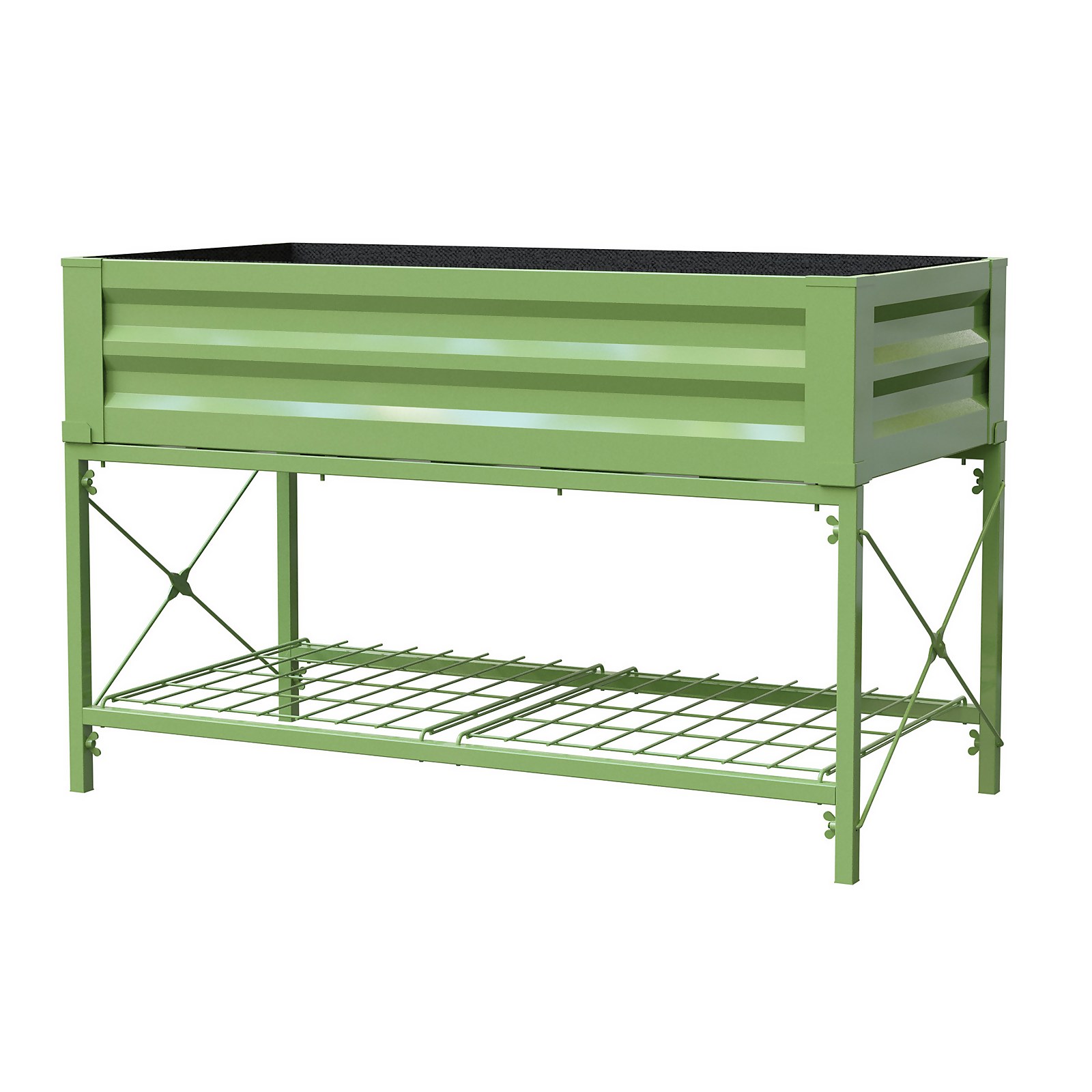 Photo of Panacea Steel Rasied Garden Planter With Stand - Green