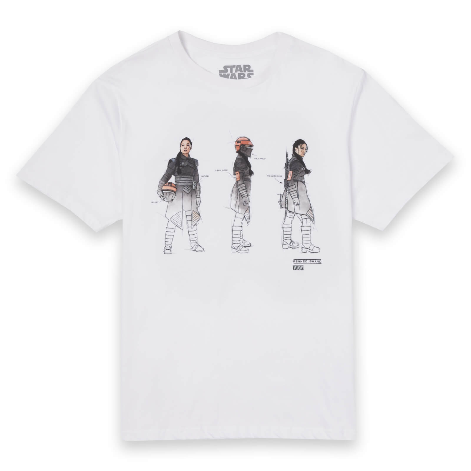 Star Wars Rotating Illustrations Unisex T-Shirt - White - XS - Wit