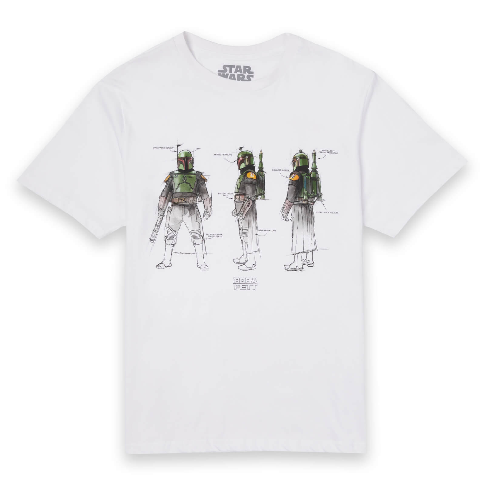 Star Wars Rotating Illustrations Unisex T-Shirt - White - S - Wit