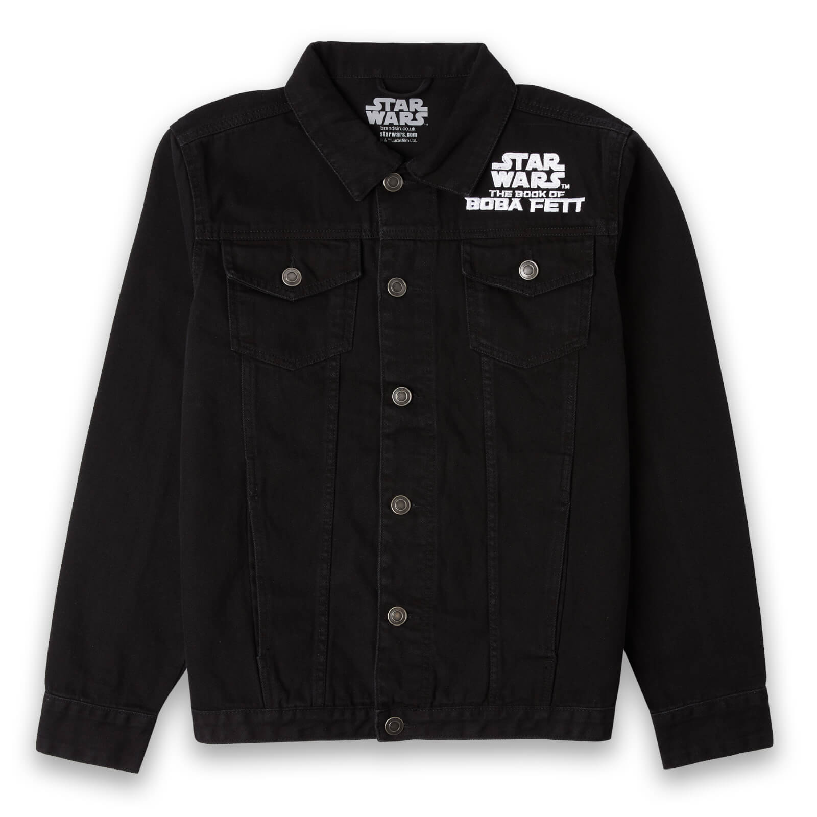 Star Wars Painted Embroidered Unisex Denim Jacket - Black - S - Zwart