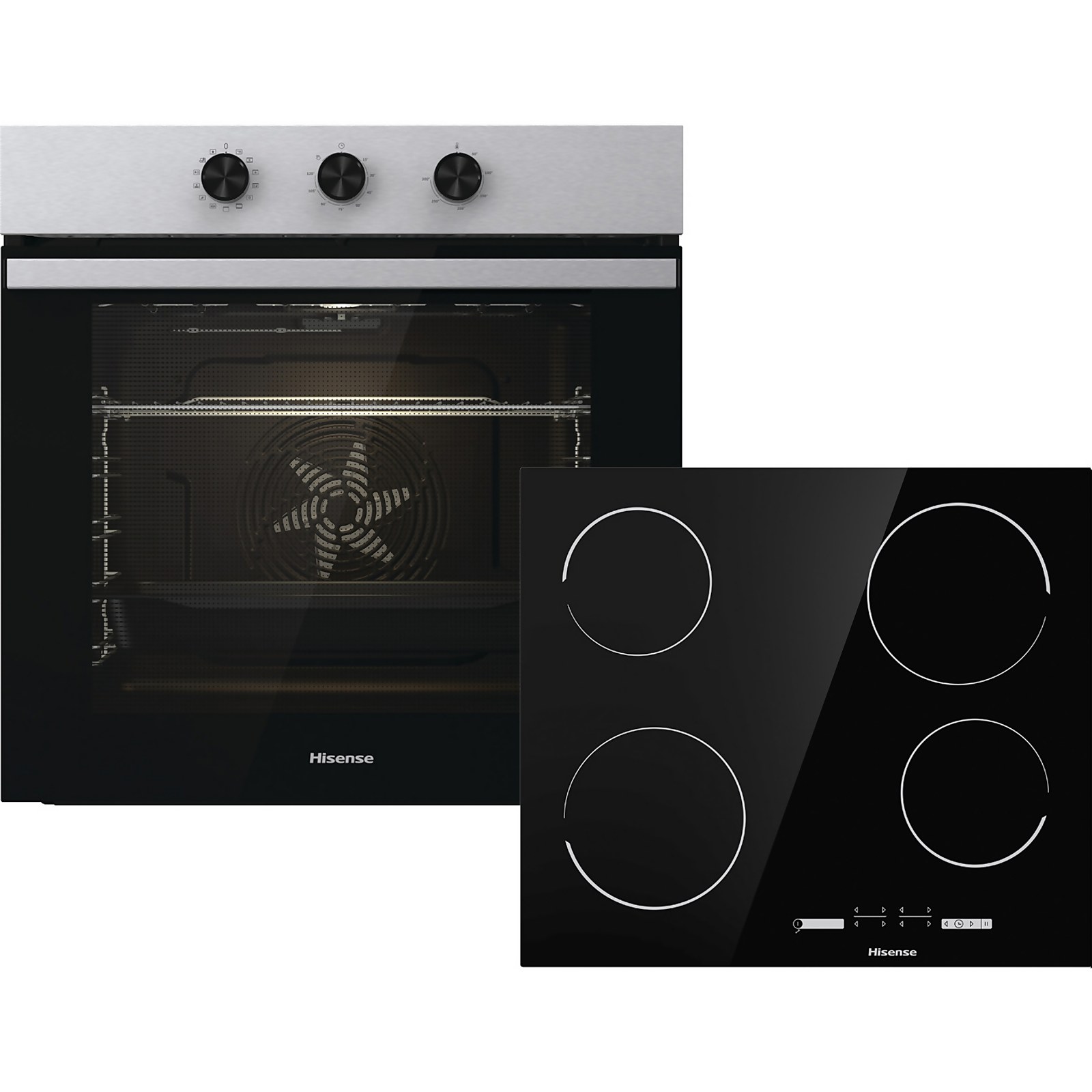 Photo of Hisense Bi6061cxuk Built In Electric Single Oven And Ceramic Hob Pack - Stainless Steel
