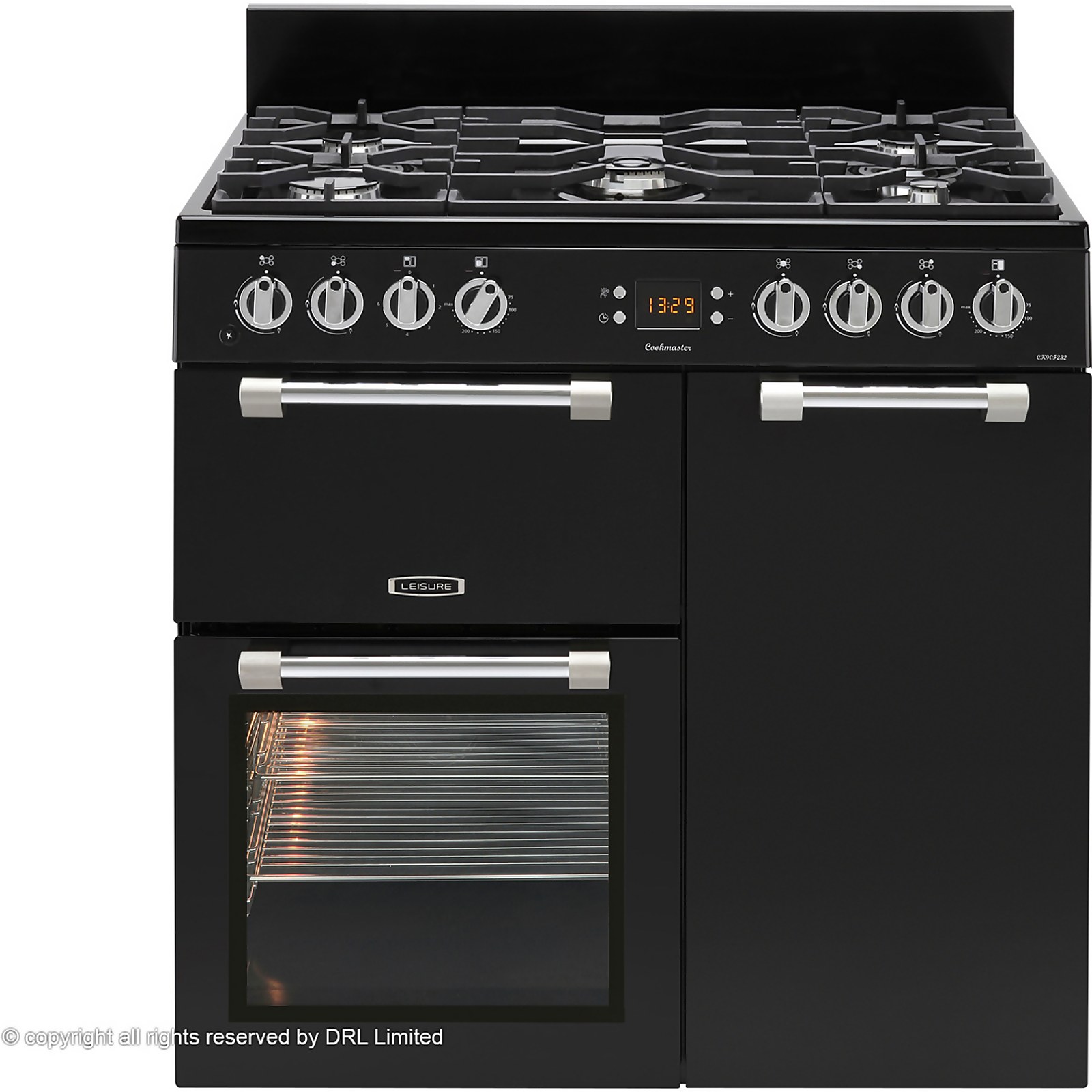 Photo of Leisure Cookmaster Ck90f232k 90cm Dual Fuel Range Cooker - Black - A/a Rated