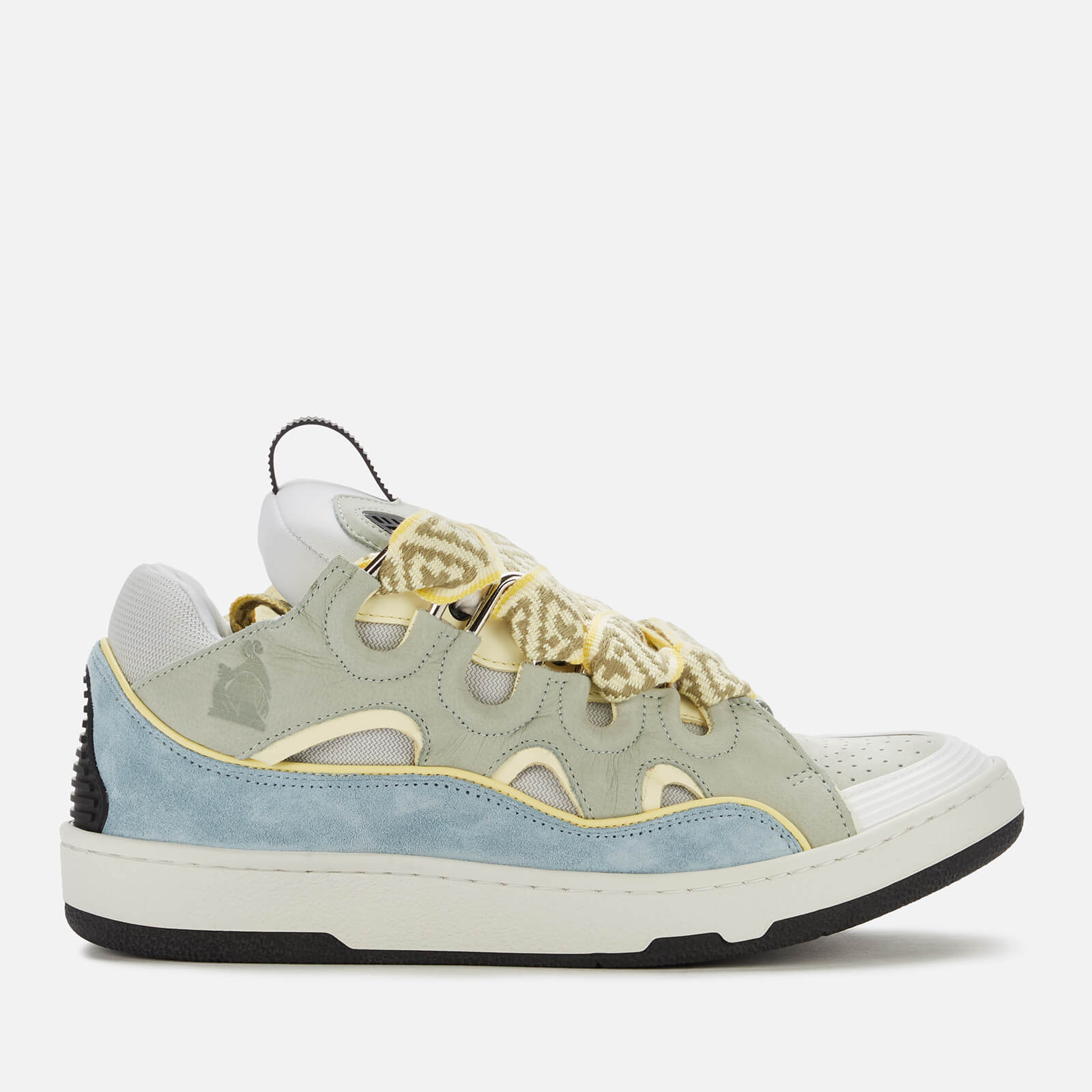Lanvin Men's Curb Trainers - Ice Blue/Pale Green - UK 7