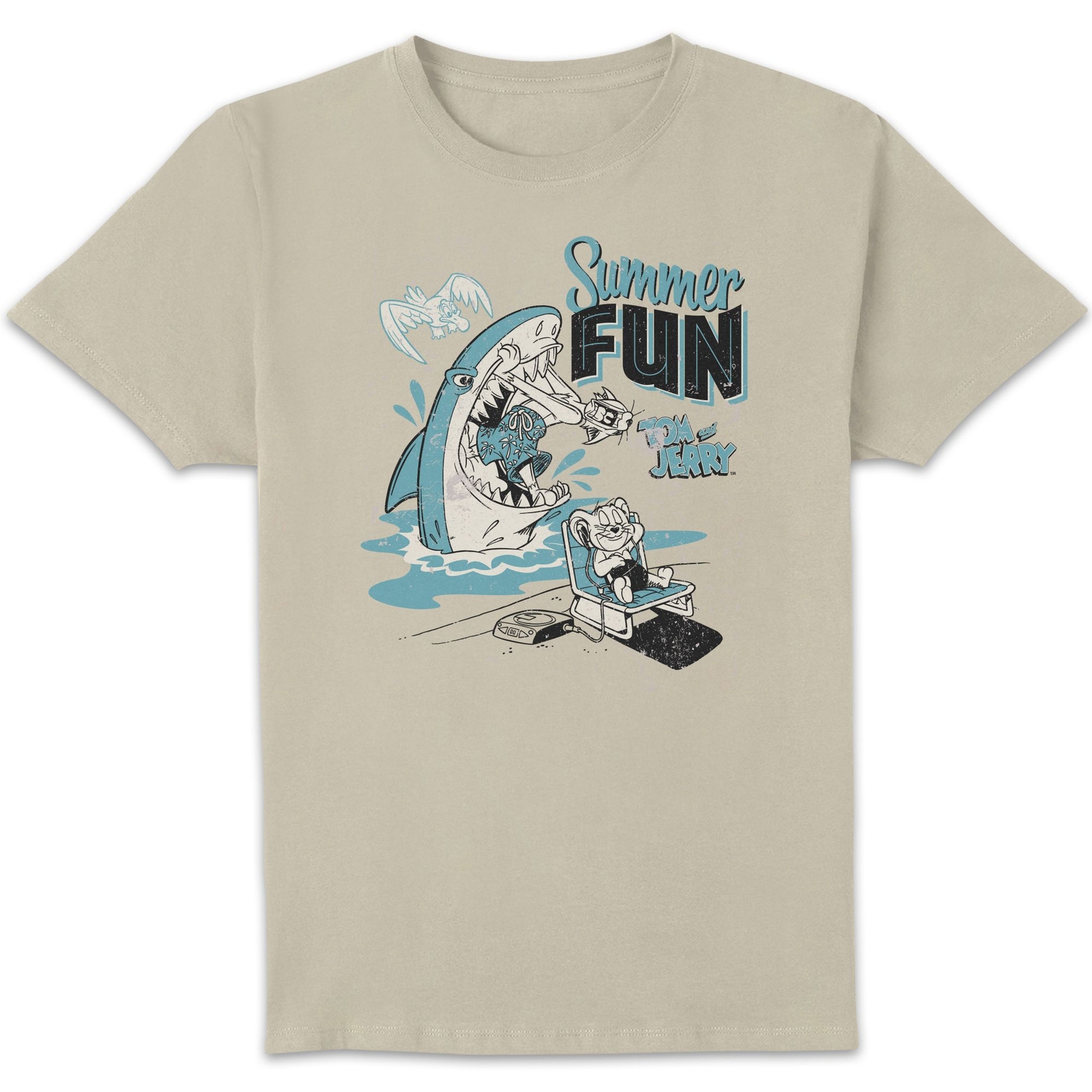 Tom & Jerry Summer Fun Unisex T-Shirt - Vintage Cream - XXL