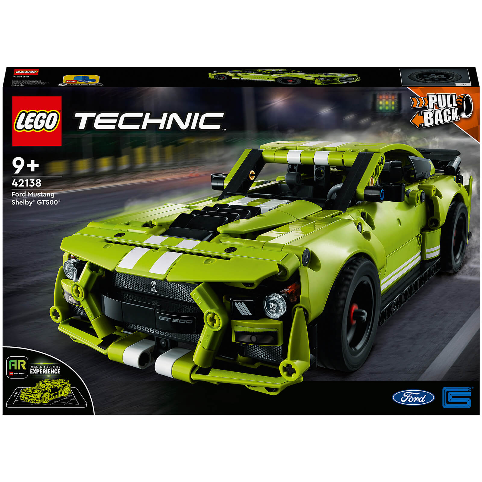 Image of LEGO Technic: Ford Mustang Shelby GT500 AR Race Car Toy (42138)