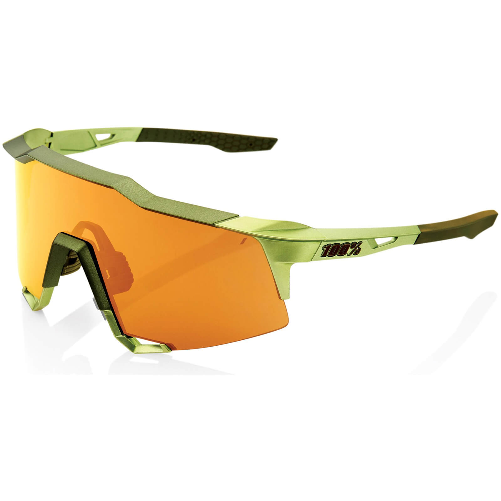 100% Speedcraft Sunglasses with Multilayer Mirror Lens - Matt Metallic Viperidae/Bronze