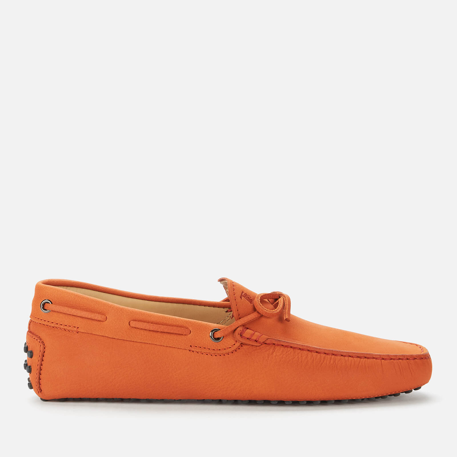 Tod's Men's Gommini Nubuck Driving Shoes - Orange - UK 9