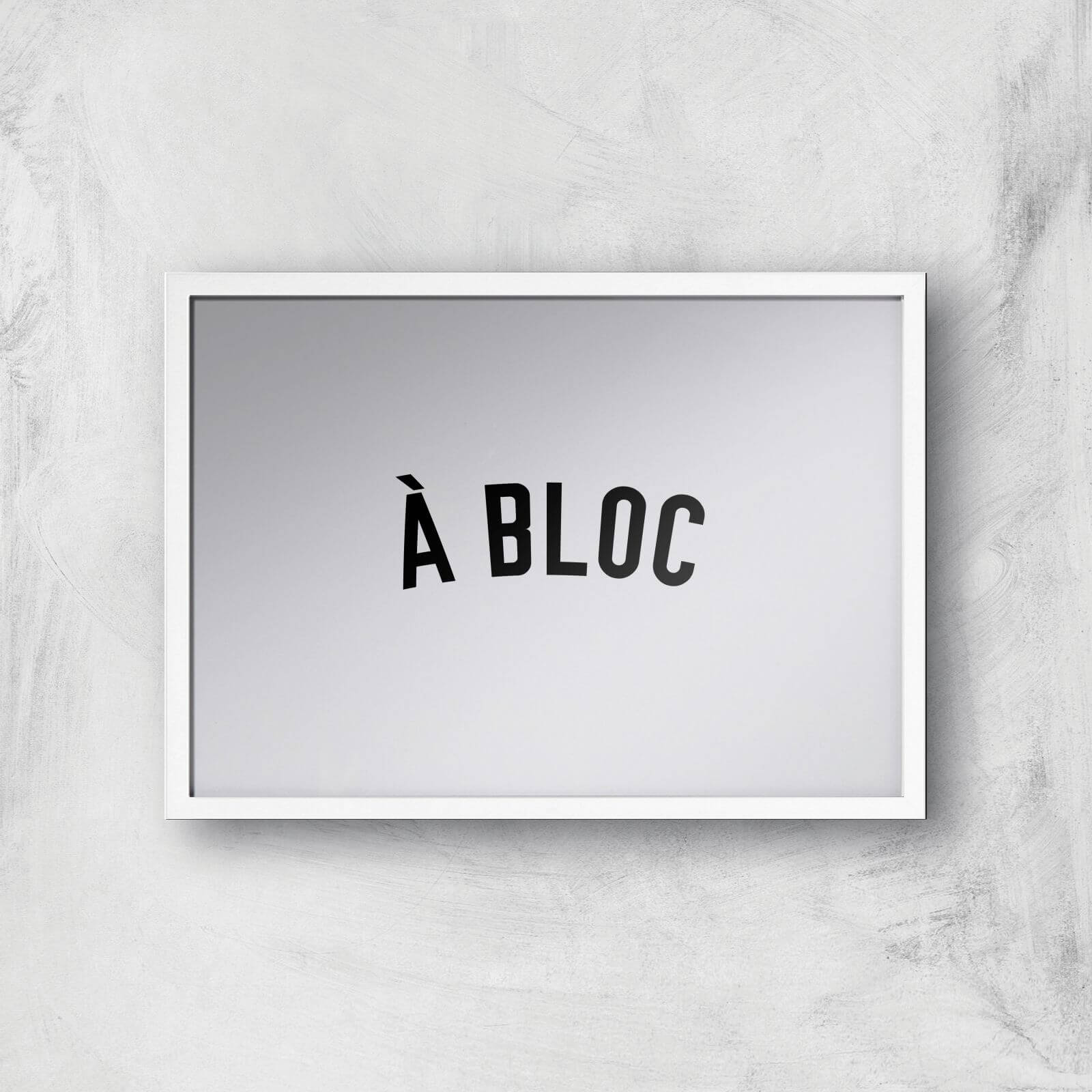 PBK A Bloc Giclee Art Print - A4 - White Frame